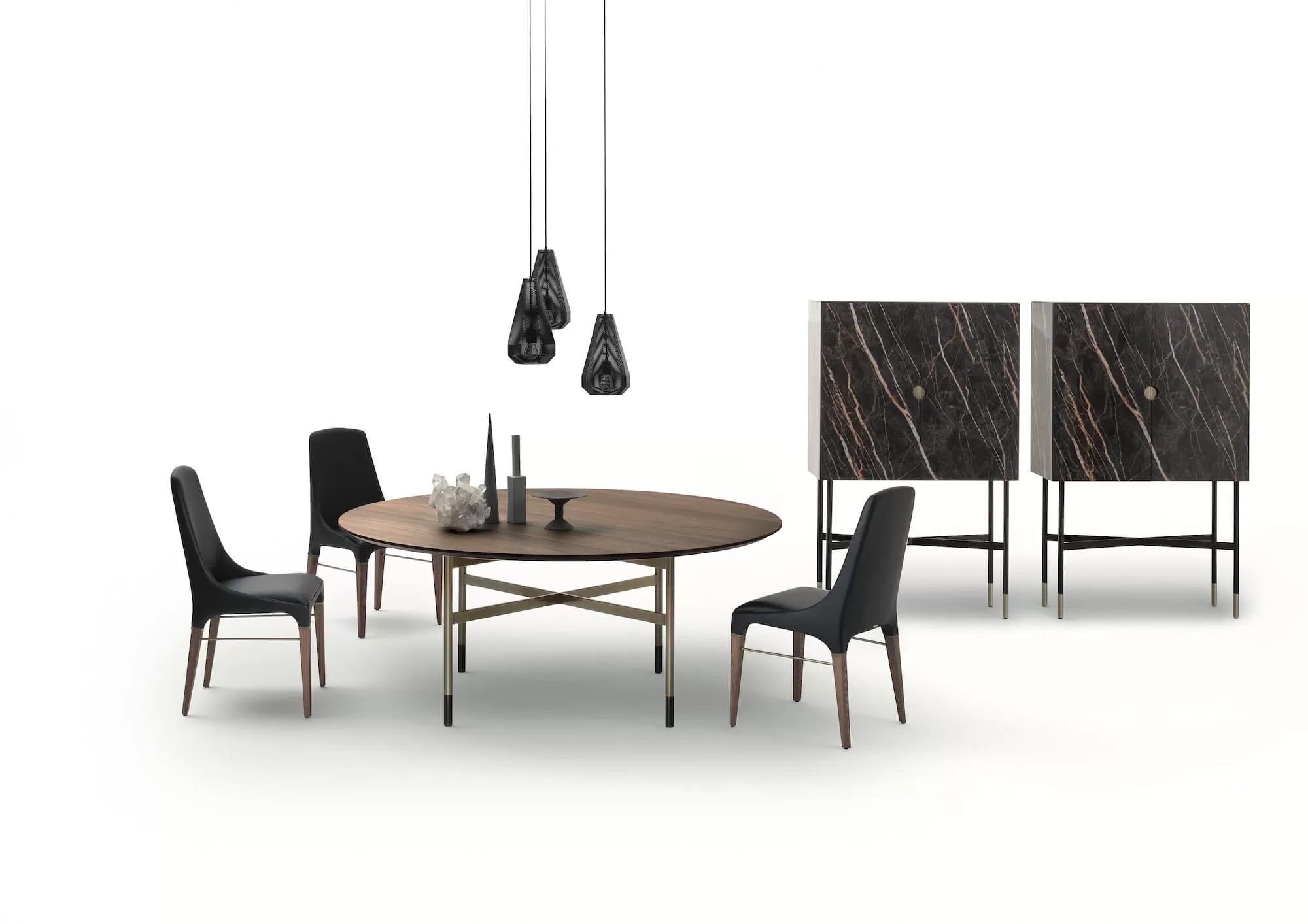 Elegant Round Dining Table - Modern Glamour Style for Home, Kitchen, Living Room & Office | Perfect for Dining, Entertaining & Workspace