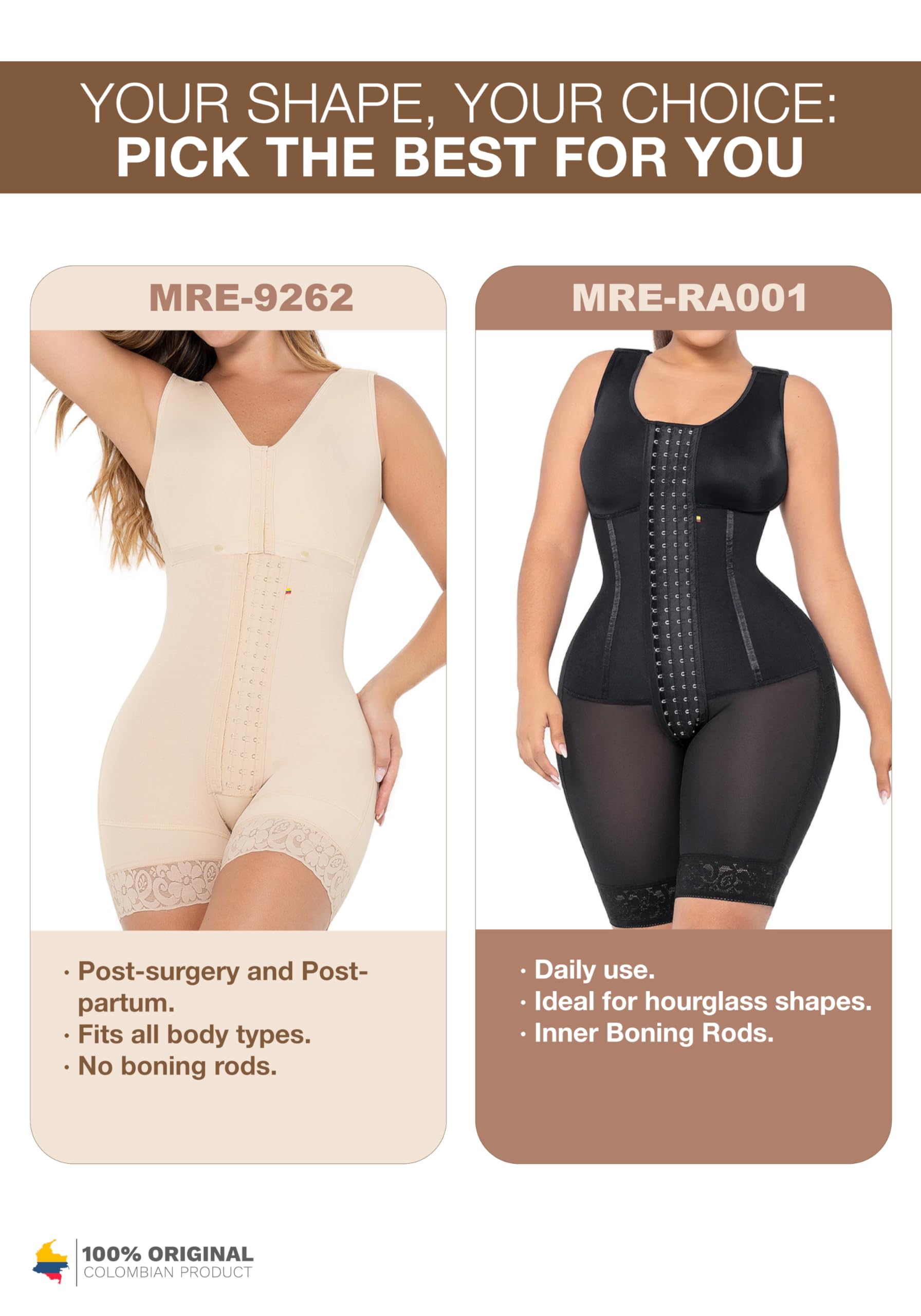 MARIAE STAGE 2 Post-Surgery Compression Garment - Tummy Tuck & Postpartum Fajas Colombianas - Waist Trainer for Women - Perfect for Postpartum Recovery & Body Shaping