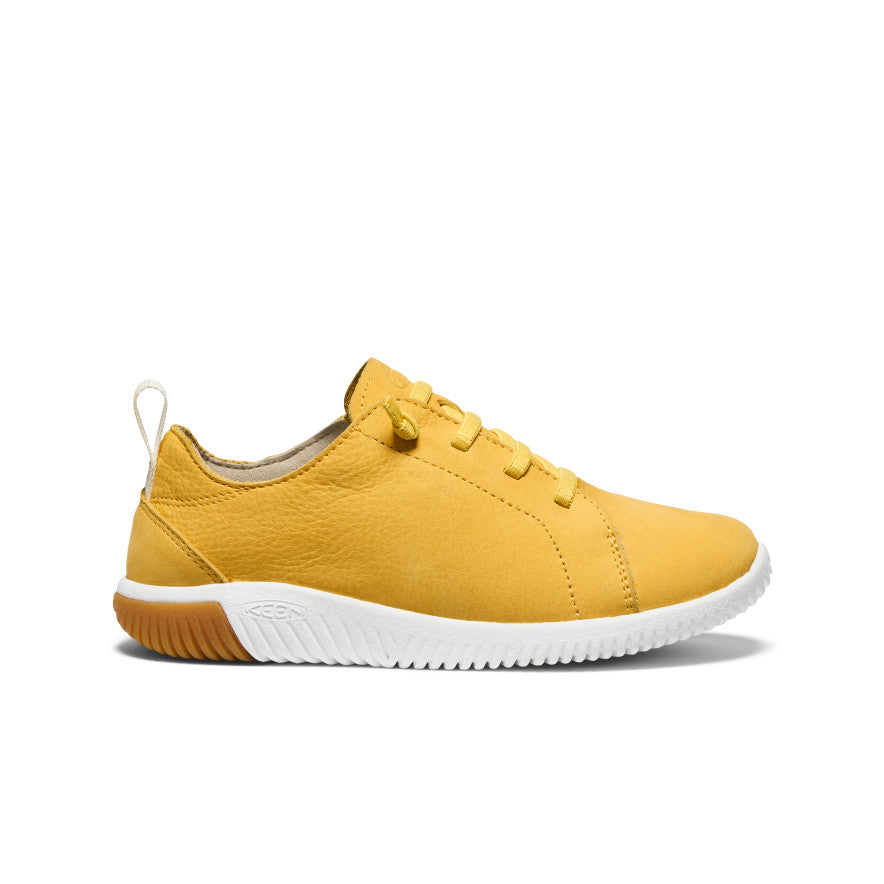 KNX Big Kids' Leather Sneakers - Daffodil & Star White | Stylish & Comfortable Shoes for School, Play & Everyday Wear