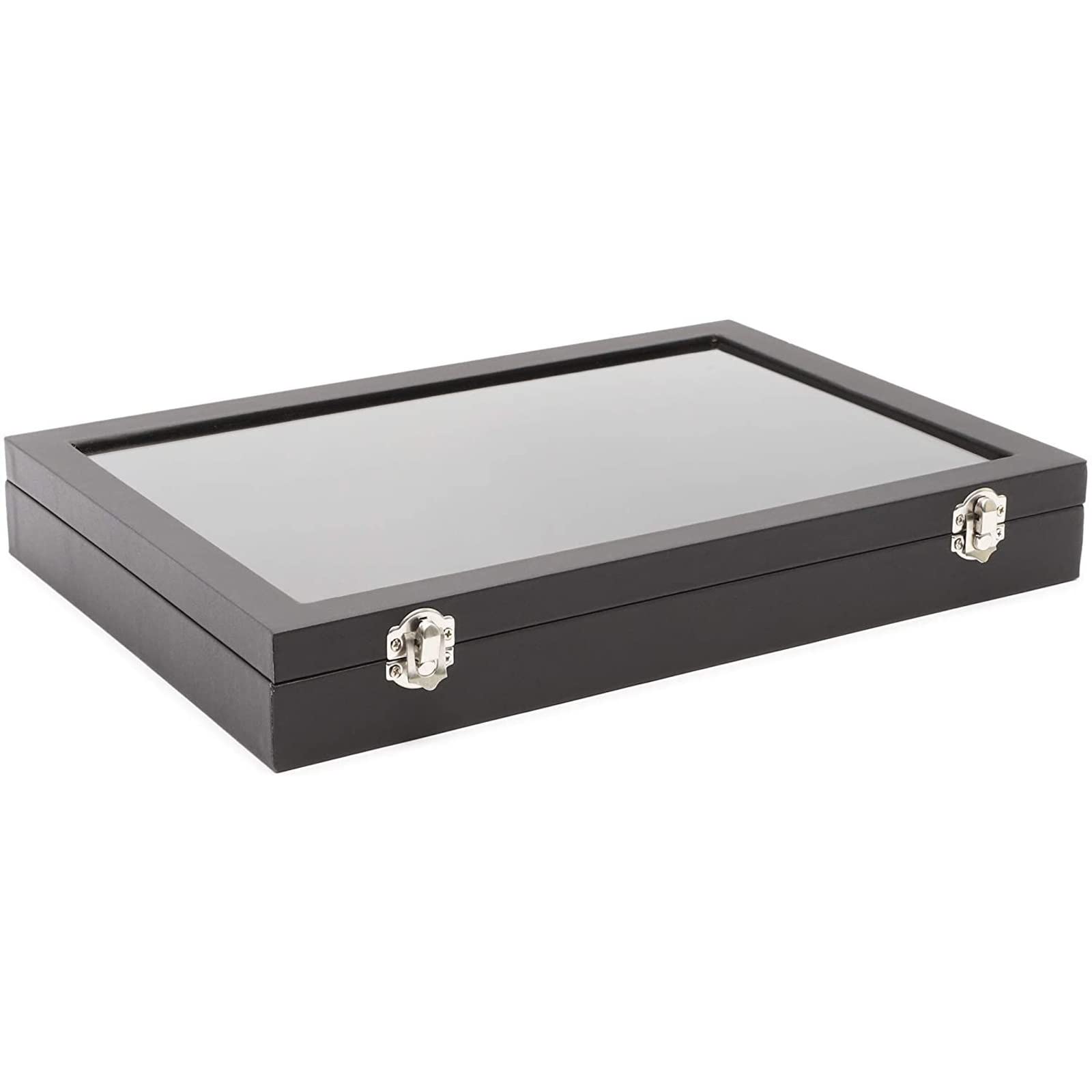 Juvale Small Velvet Jewelry Display Case - Elegant Travel Organizer Tray for Rings, Bracelets & Necklaces | Perfect Jewelry Storage for Women & Girls | Retail Display & Home Organization (Black) - Ideal for Travel, Gift Giving & Boutique Displays
