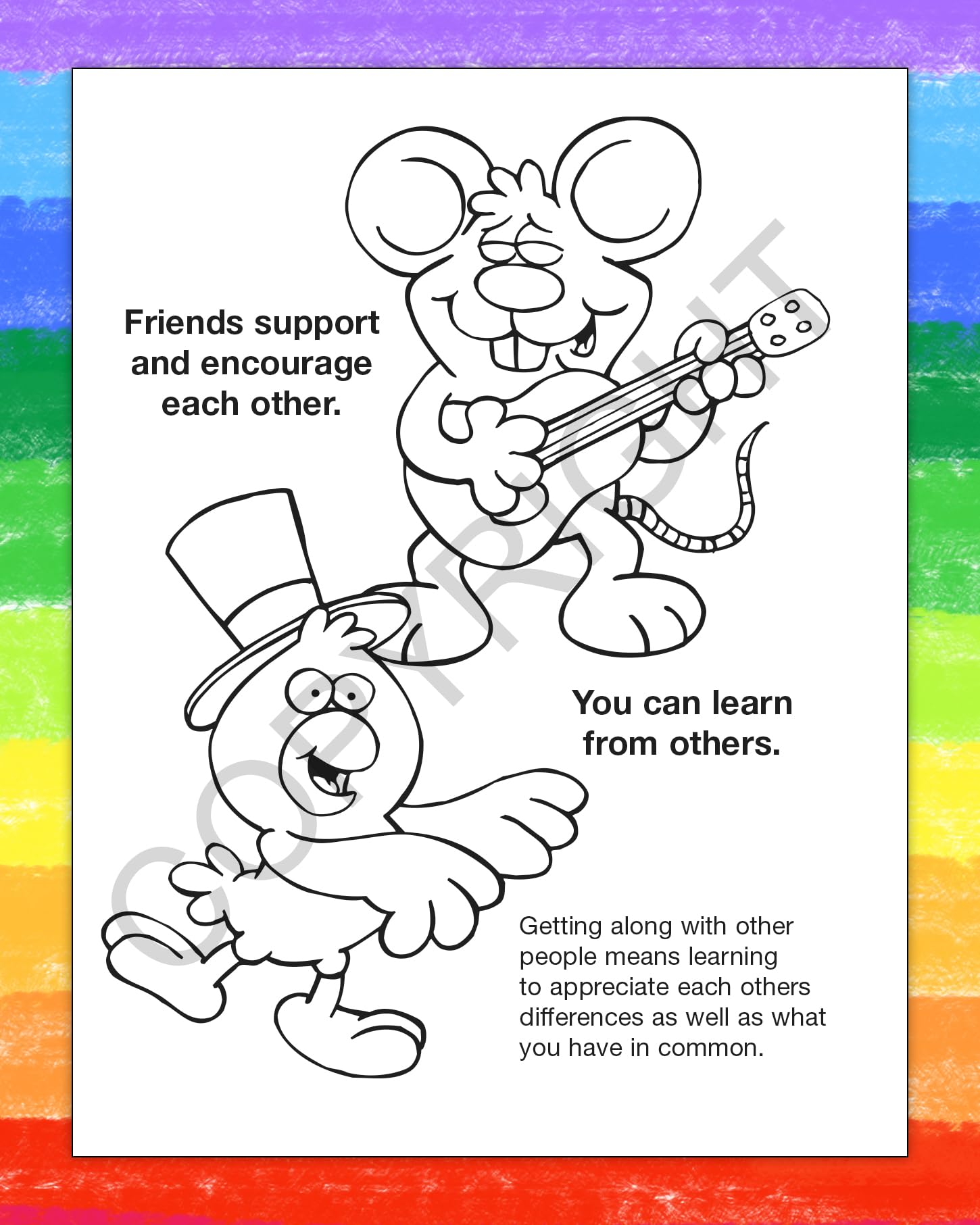 ZOCO Custom Coloring Books Bulk Pack (250 Sheets) - Kindness & Tolerance Themed Educational Activities for Kids - No Crayons Included | Perfect for Classrooms, Birthday Parties & Homeschooling