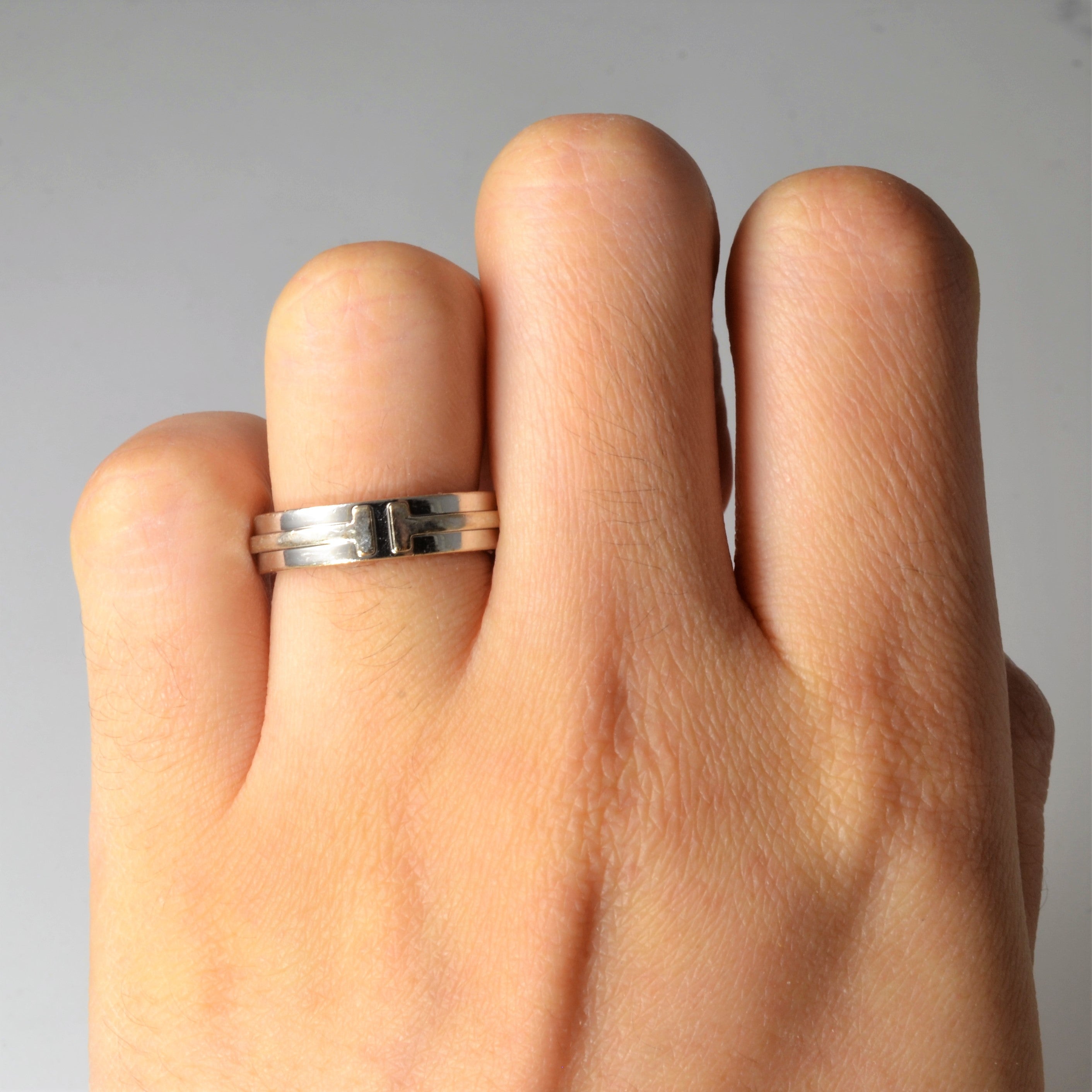 Tiffany & Co. Narrow T Ring in Sterling Silver - Size 4.25 - Elegant Minimalist Jewelry for Women, Perfect for Everyday Wear, Gifts & Special Occasions