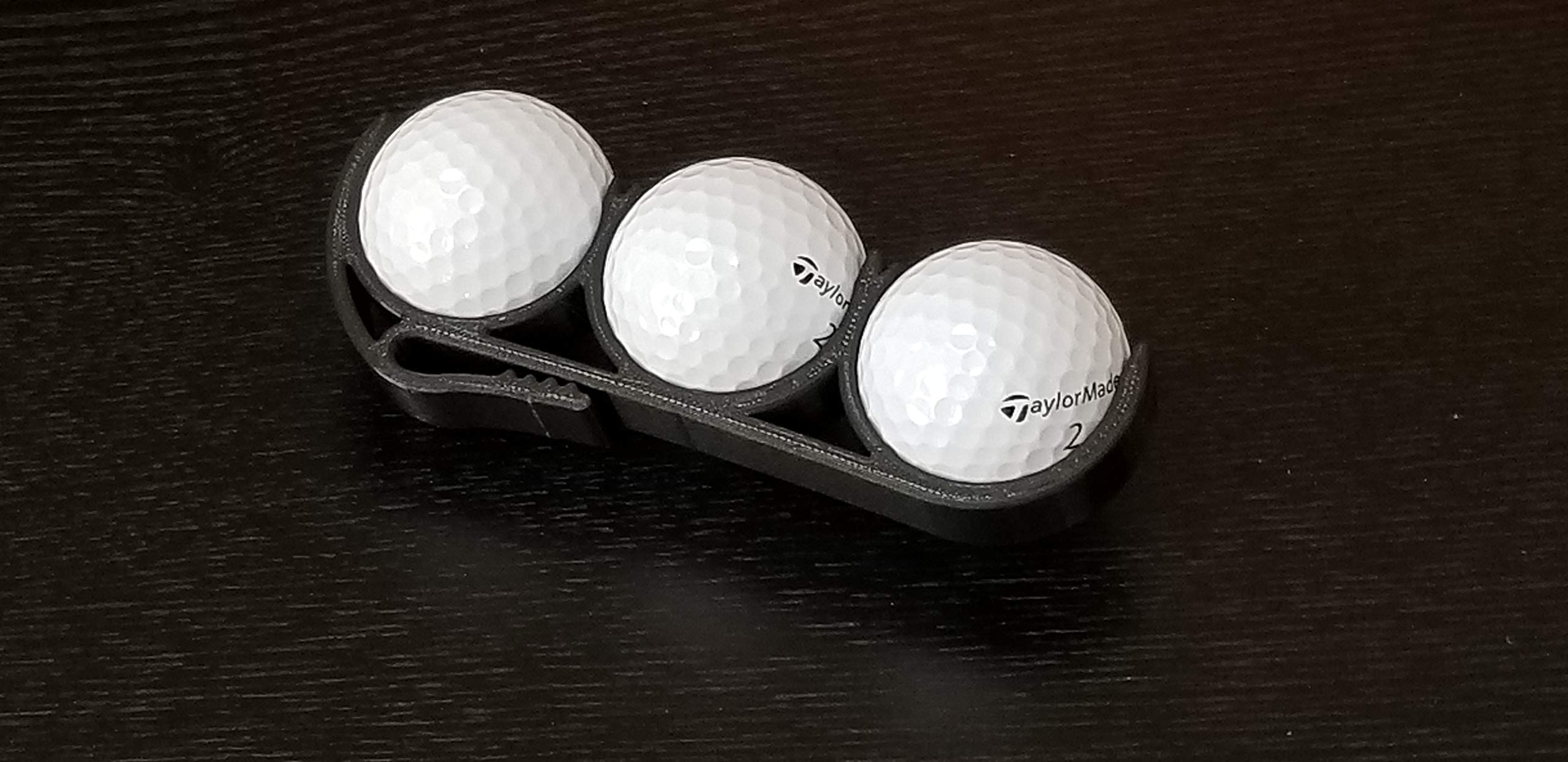Znet3D Golf Ball Holder & Carry Clip - Belt or Golf Bag Clip Accessory, 2 & 3 Ball Capacity Options - 2 Pack for Convenient Golf Course Storage & Organization