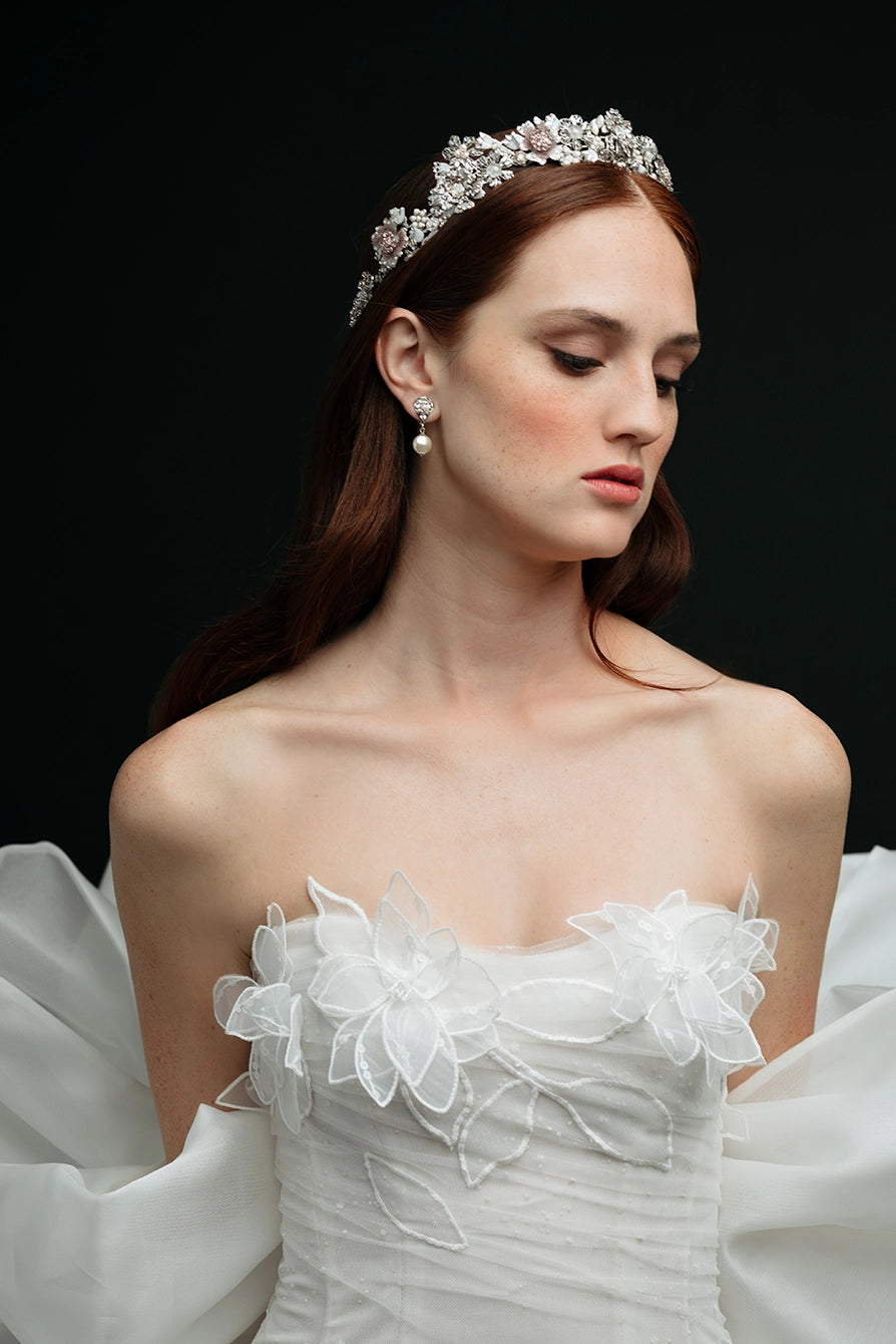 Bliss Crown - Elegant Floral Hair Vine Headband for Women, Perfect for Weddings, Prom, Parties & Special Occasions
