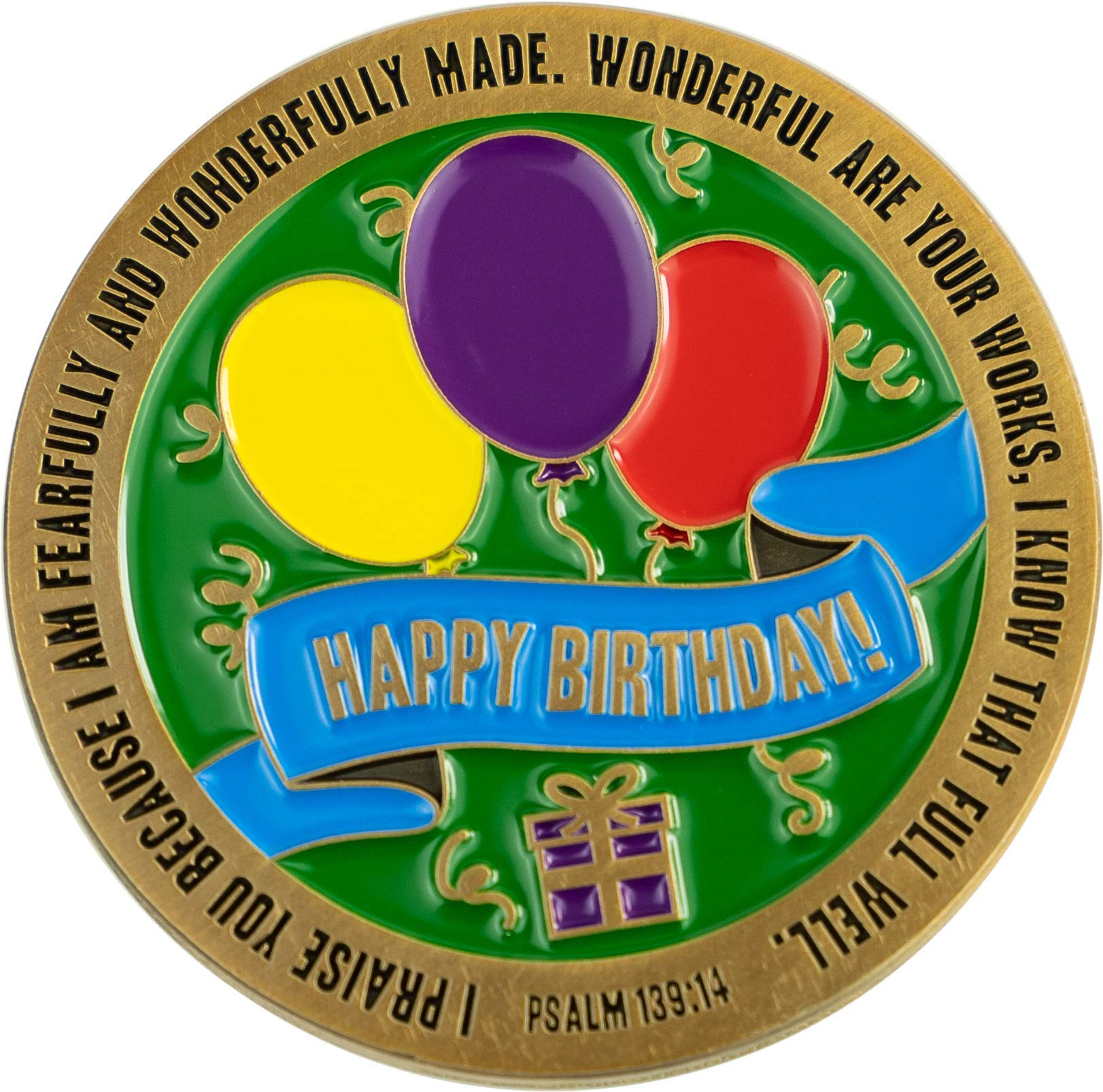 Bulk Pack of 10 Religious Birthday Gifts - Fearfully & Wonderfully Made Christian Prayer Tokens with Bible Verses for Friends, Siblings, Grandkids (Boys & Girls) - Perfect for Baptisms, Confirmations & Faith-Based Celebrations