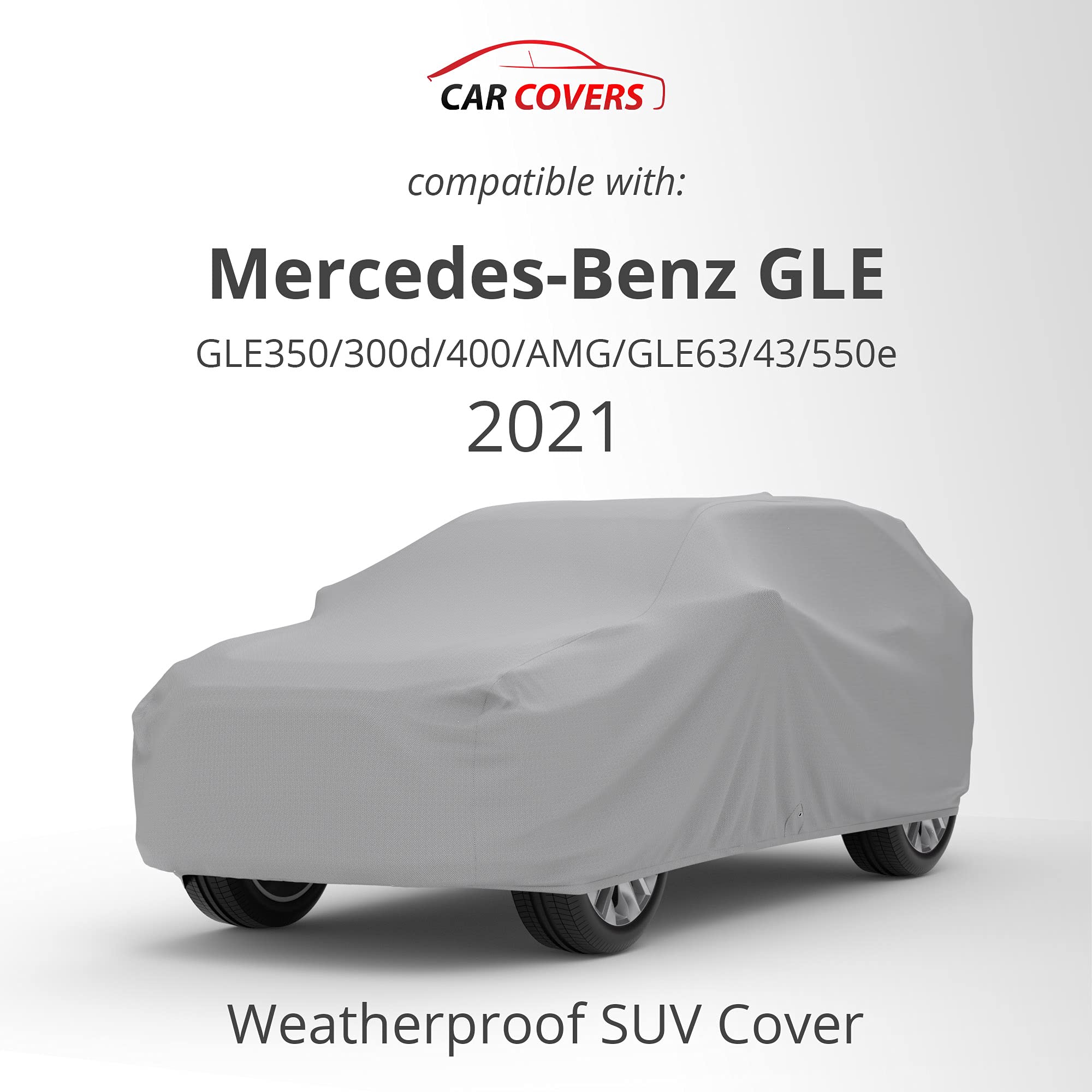 2021 Mercedes-Benz GLE Class Weatherproof SUV Car Cover with Theft Cable Lock - Durable Outdoor Protection, Waterproof Design, Extended Warranty - Ideal for All-Season Use, Travel, and Long-Term Storage