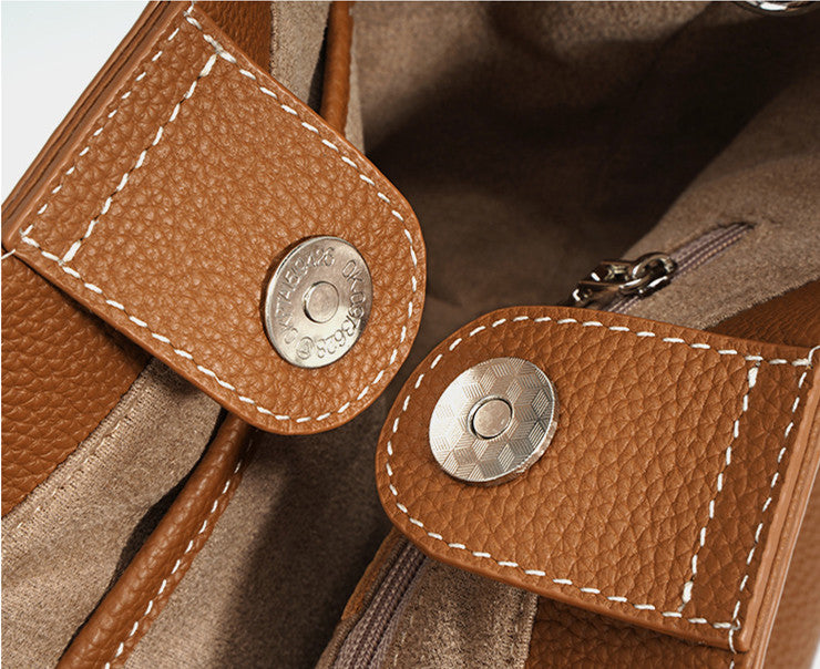 Mini Leather Bucket Bag for Women - Stylish Crossbody Purse with Adjustable Strap - Perfect for Travel, Shopping & Everyday Use