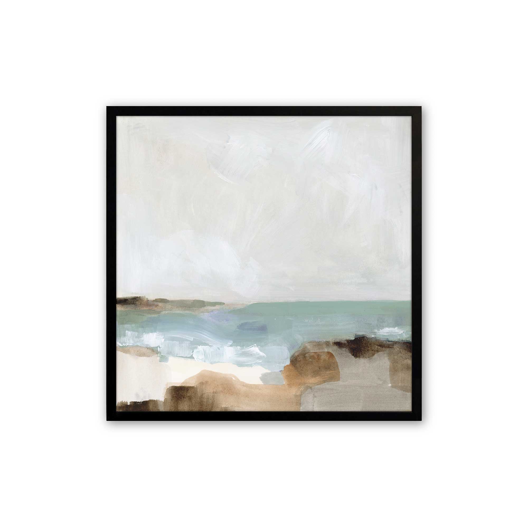 Gentle Tides and Sky Art Print - Coastal Wall Decor for Beach House, Living Room & Bedroom - Ocean Wave Painting for Home & Office