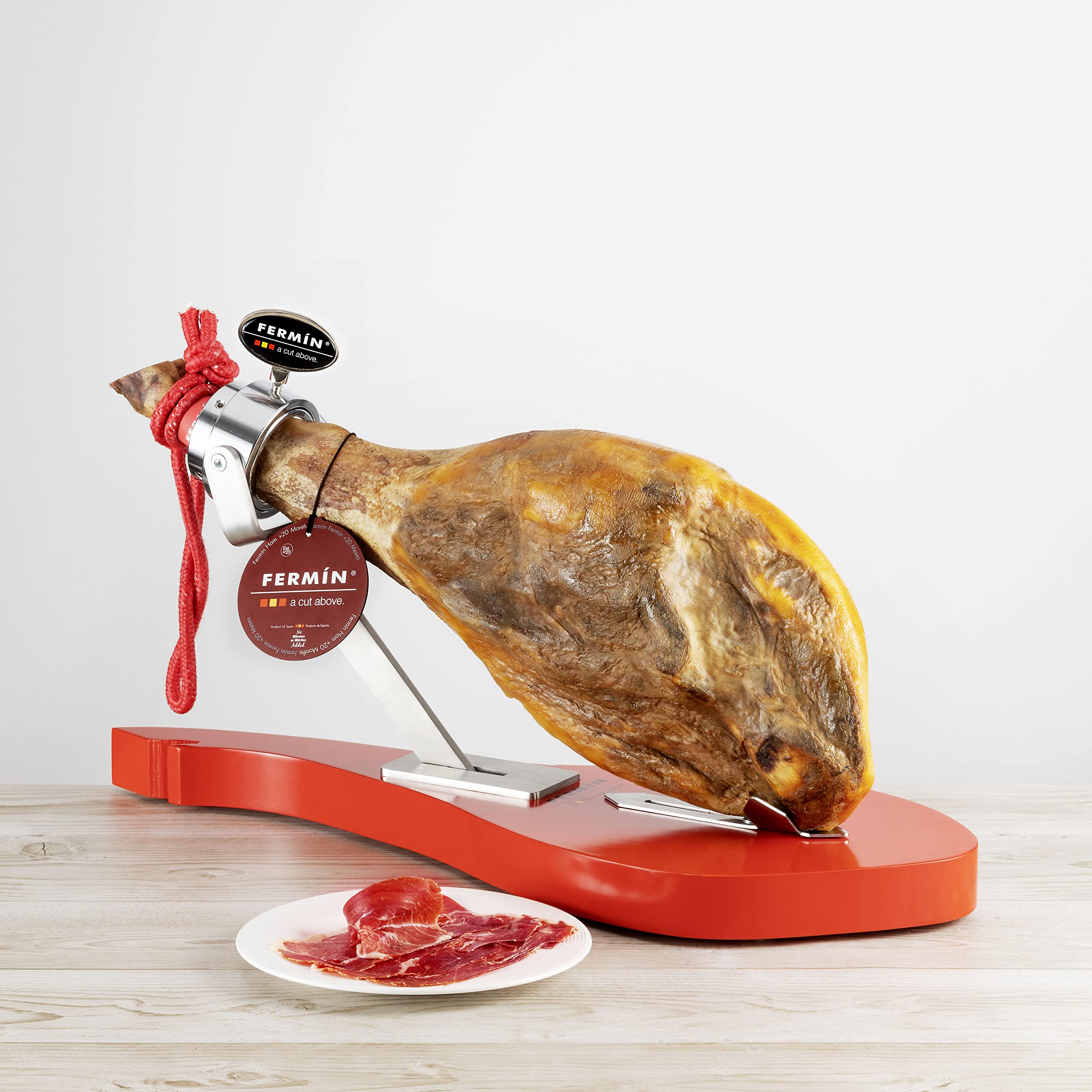 Premium Serrano Ham (Bone-in) 18-24 Months Aged | Authentic Jamon Serrano by Fermin | Perfect for Charcuterie Boards, Tapas & Gourmet Gifts