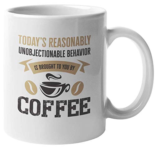 Funny Coffee Lover Mug - 11oz Ceramic Cup for Coffee & Tea - Perfect for Office Desk, Home, or Gifts - Humorous Gift for Coffee Enthusiasts
