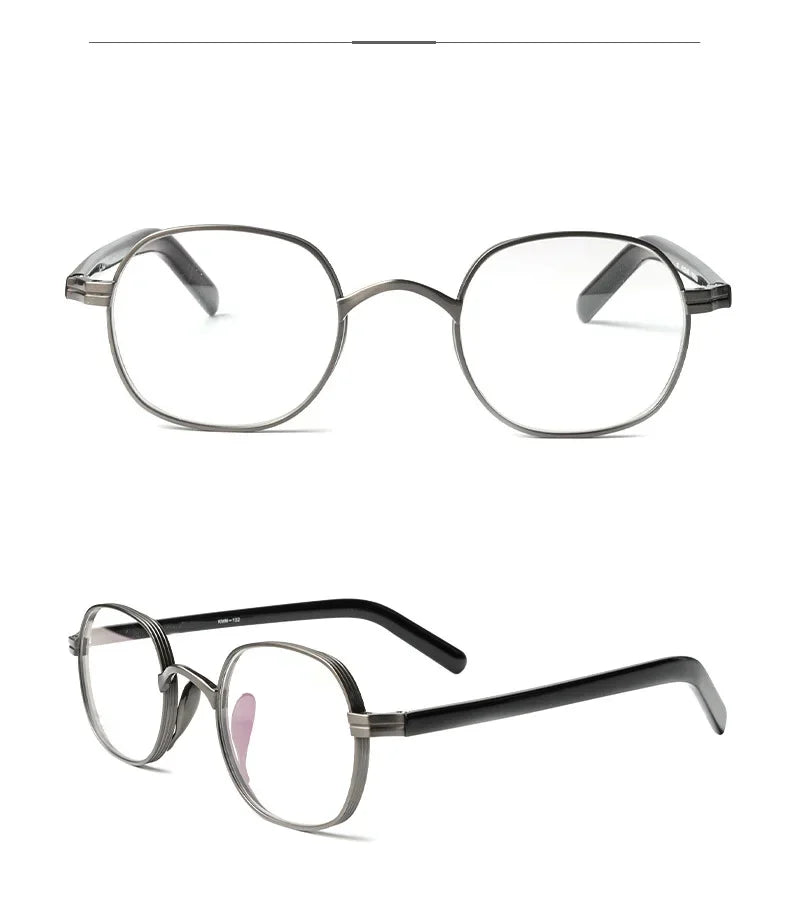 Stylish Unisex Titanium Acetate Eyeglasses - Oval Square Full Rim Frame (Model 494132) | Perfect for Work, Reading & Everyday Fashion