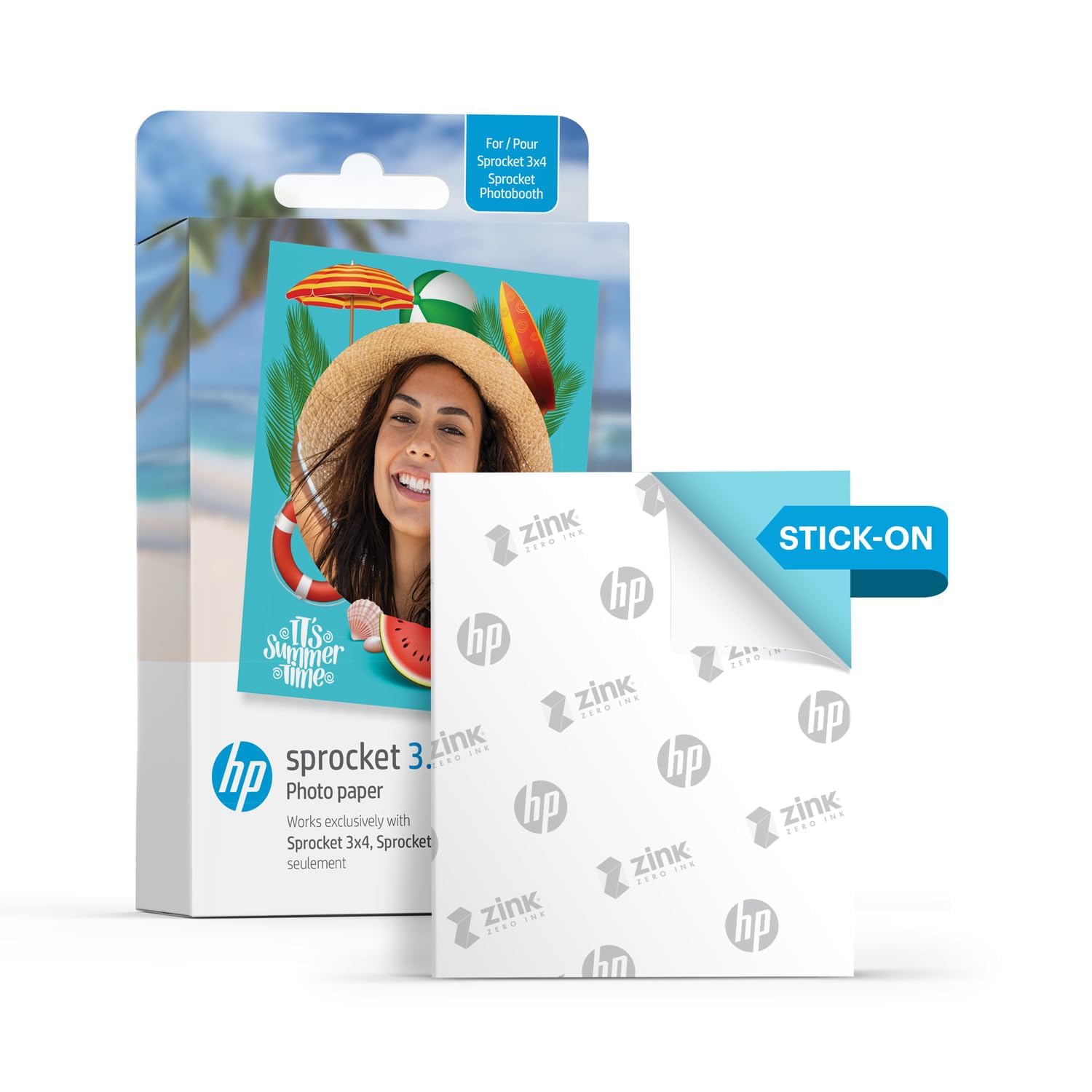 HP Sprocket 3x4 Instant Photo Printer Kit with 20 Zink Papers, Protective Case, Photo Album, Markers & Stickers - Portable Wireless Printing for Travel, Parties, Scrapbooking & DIY Projects (White)