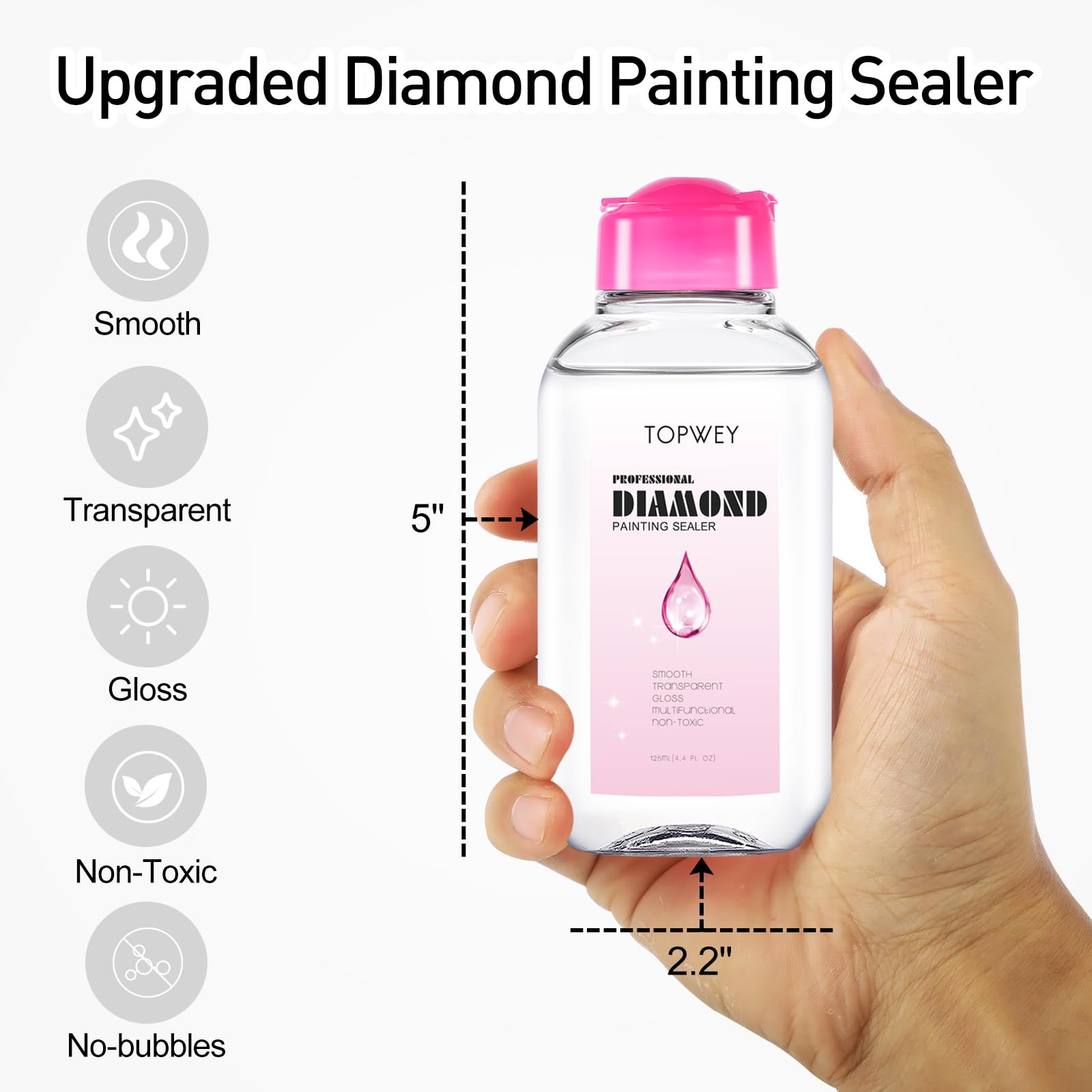 Topwey Diamond Painting Sealer & Jigsaw Puzzle Glue - 3 Pack (125ml Each) for 1000/1500/3000 Piece Puzzles - Perfect for DIY Crafts, Puzzle Preservation & Art Projects