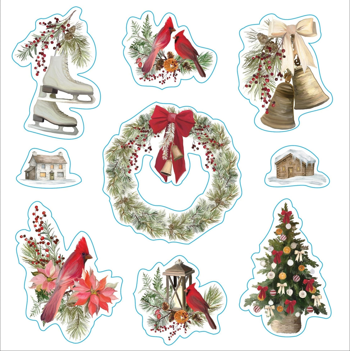 Christmas Sticker Book for Kids - Holiday Scrapbooking, DIY Greeting Cards & Party Decorations - 50+ Festive Stickers for Crafts, Gifts & School Projects