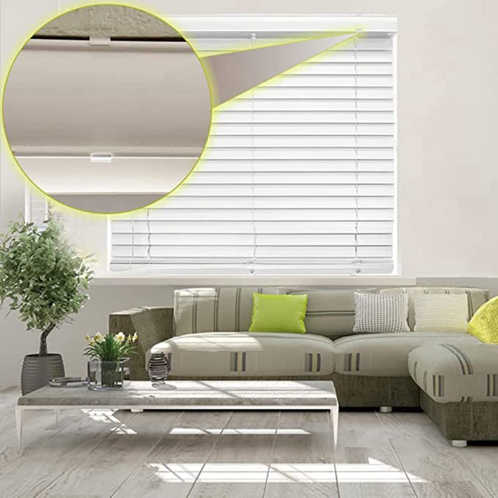 2.5 Inch Transparent Plastic Valance Clips for Window Blinds - Hidden Valance Retention Clips (12 Pack) - Perfect for Home, Office, and Dorm Room Window Treatments