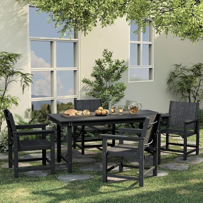**UDPATIO HDPE Outdoor Chairs Set of 2 – All-Weather Patio Dining Chairs for Poolside, Deck, Garden & Backyard – Durable & Comfortable**