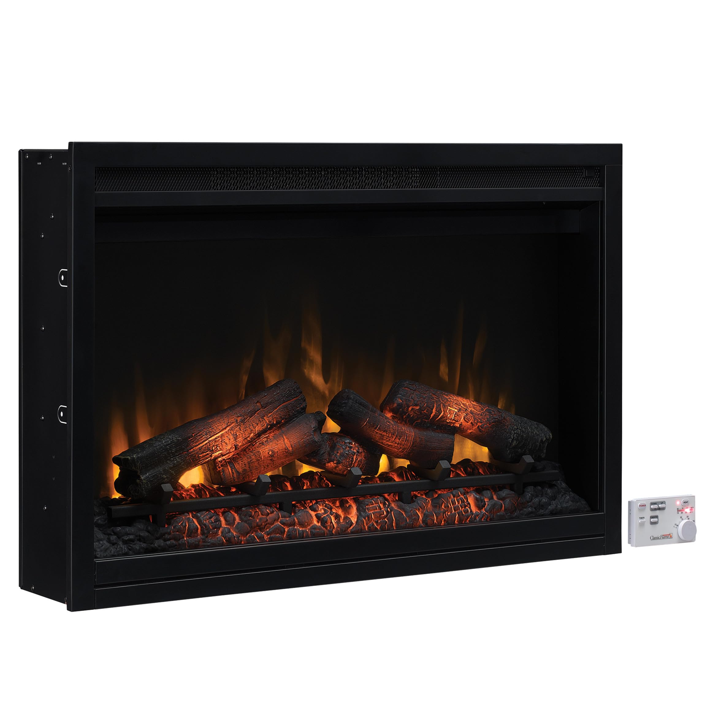 ClassicFlame 36-Inch Traditional Built-In Electric Fireplace Insert - 120V - Perfect for Living Rooms, Bedrooms & Home Decor