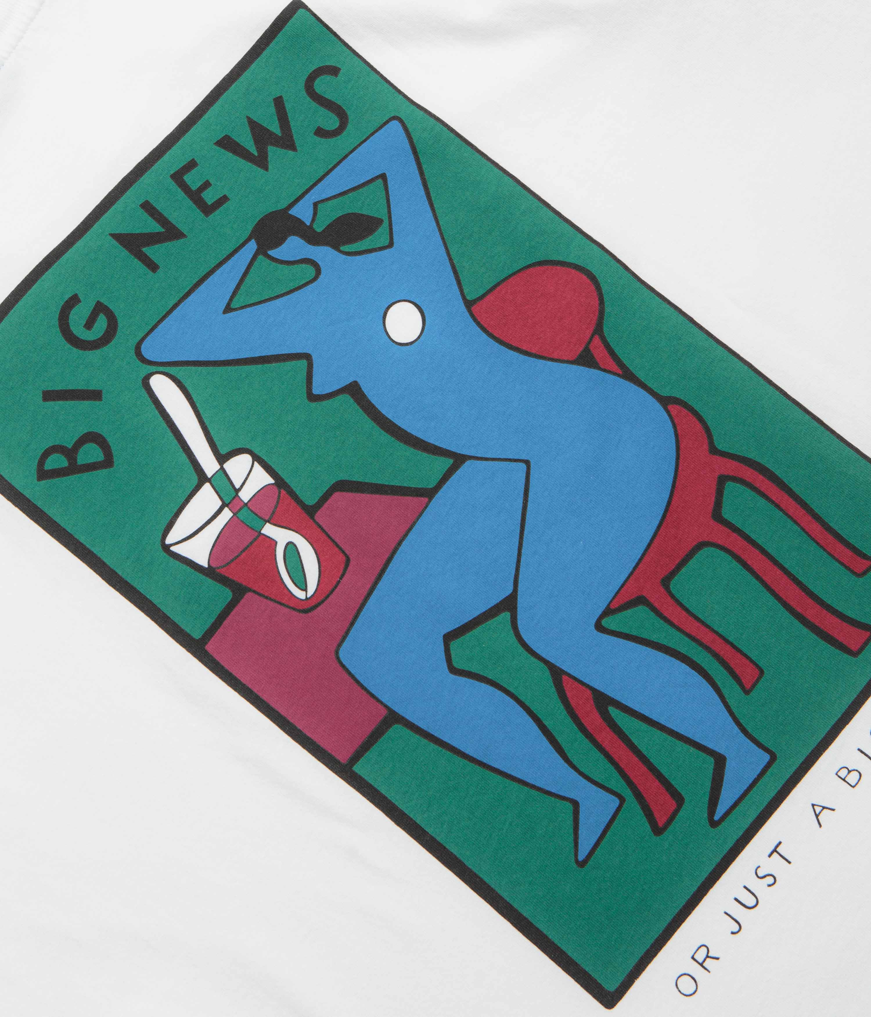 Parra Big News T-Shirt - White | Graphic Cotton Tee for Men & Women | Perfect for Casual Wear, Street Style & Everyday Outfits