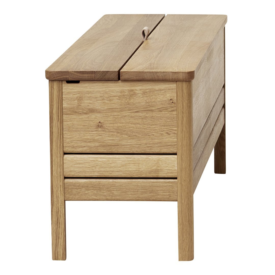 Modern A-Line Storage Bench with Cushion - Upholstered Entryway Seat, Shoe Storage & Organizer for Hallway, Living Room, or Bedroom