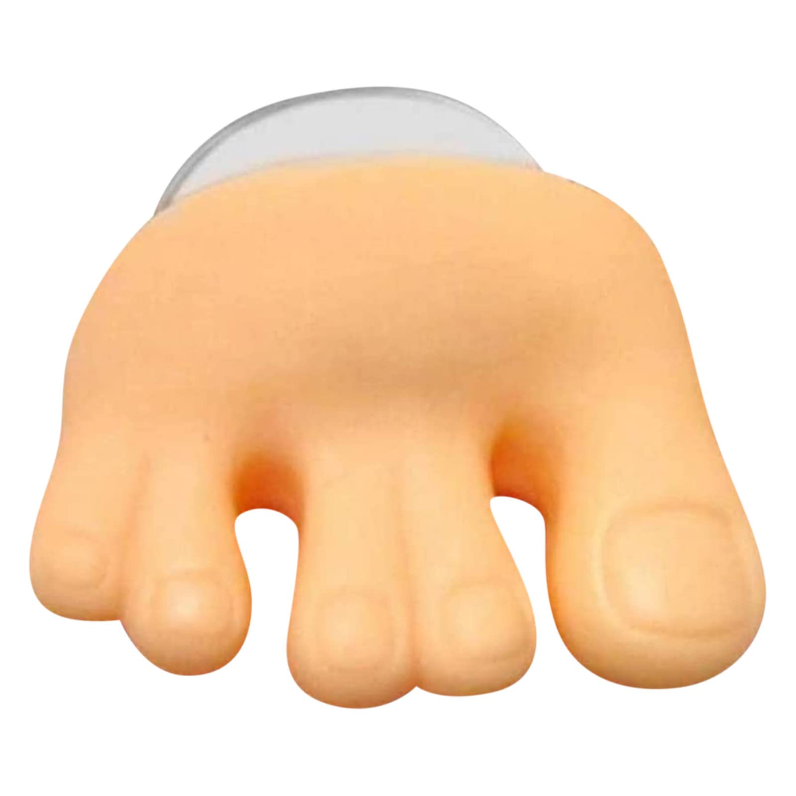 Funny Toe Foot Shaped Toothbrush Holder with Suction Cup - Bathroom Sucker Storage Rack for Toothbrushes - Home & Travel Use for Bathroom Organization & Decor