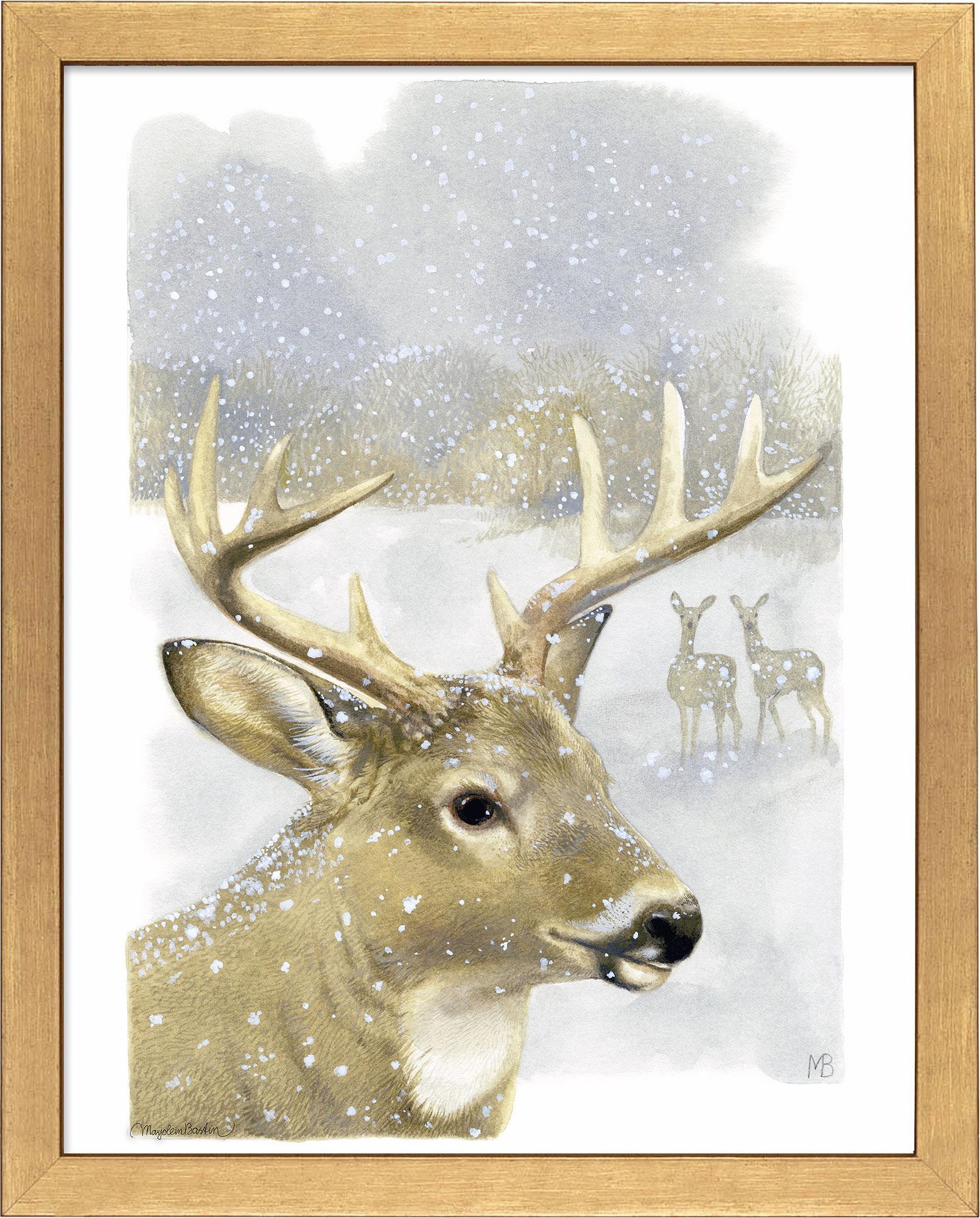 Beautiful Buck Art Prints - Stunning Deer Wall Decor for Home, Office & Cabin - Perfect for Nature Lovers & Wildlife Enthusiasts