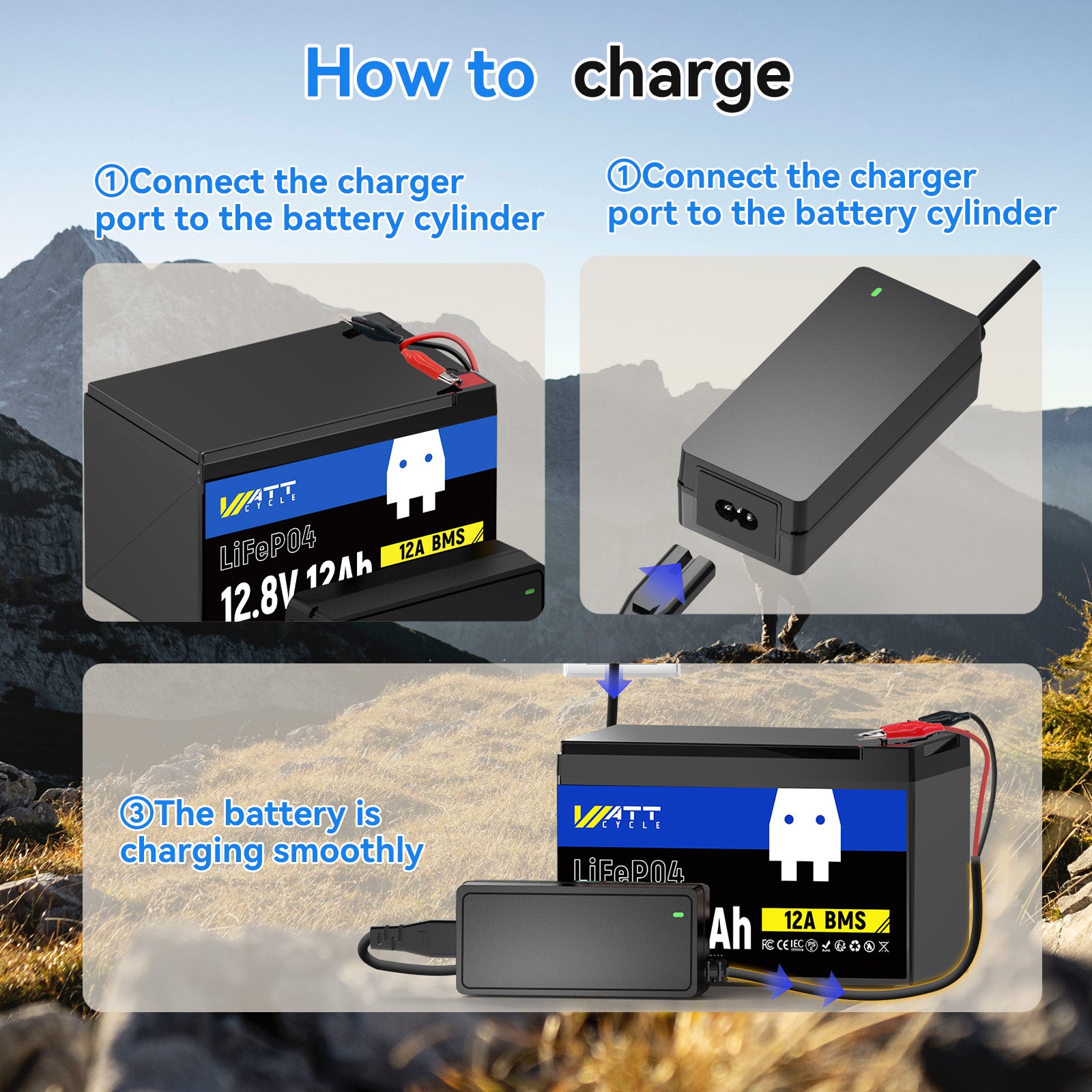 14.6V 5A LiFePO4 Battery Charger with Plastic Shell - Fast Charging for Electric Bikes, Scooters, and Power Tools | Durable & Safe Lithium Iron Phosphate Charger