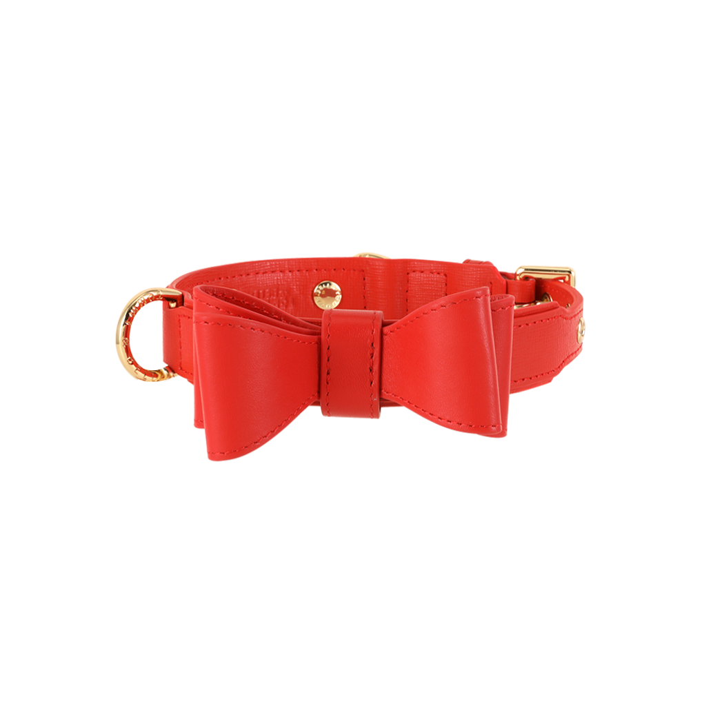 Stylish Red Leather Dog Bow Tie for Small Medium Large Dogs - Perfect for Weddings, Parties & Photo Shoots