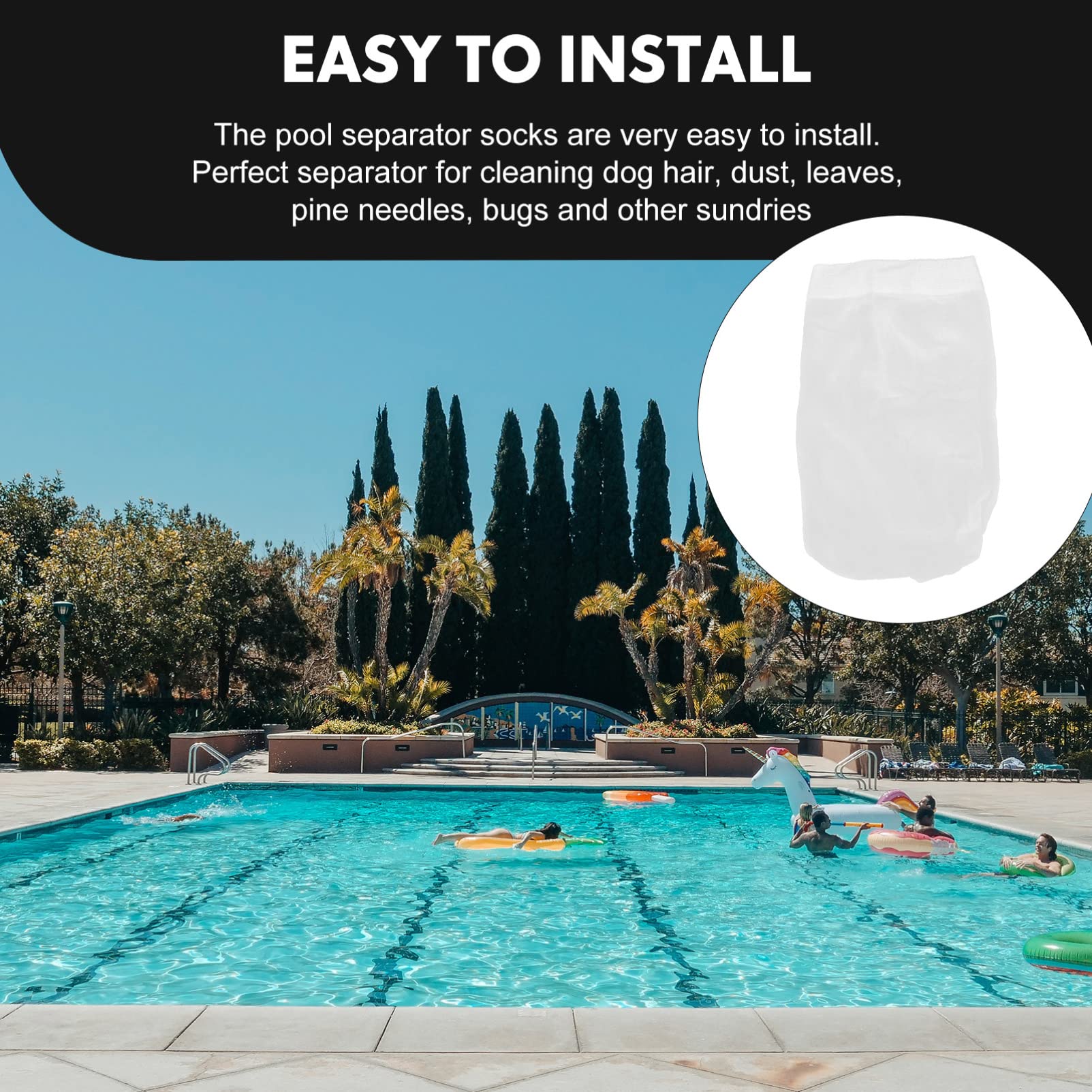 30pcs White Nylon Pool Skimmer Socks - Premium Pool Filter Socks for Inground Swimming Pools - Durable Skimmer Basket Replacement - Perfect for Pool Maintenance, Water Filtration & Clean Swimming Experience