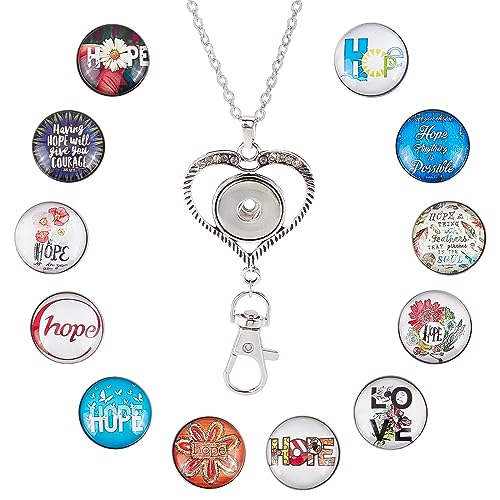 1+12 Hope Letter Button Lanyard