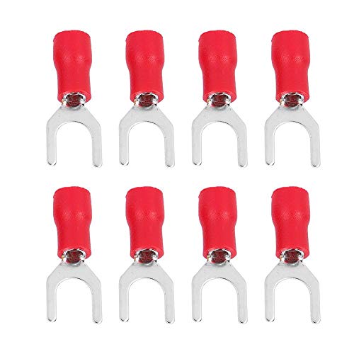 Brass U-Shape Crimp Terminal Kit - 1000Pcs SV1.25-5 for Electrical Wiring & Repairs