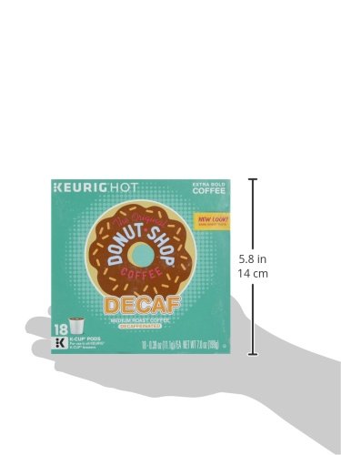 The Original Donut Shop Decaf Coffee Pods - 18 K-Cups for Keurig Brewers | Perfect for Afternoon Relaxation & Nighttime Enjoyment