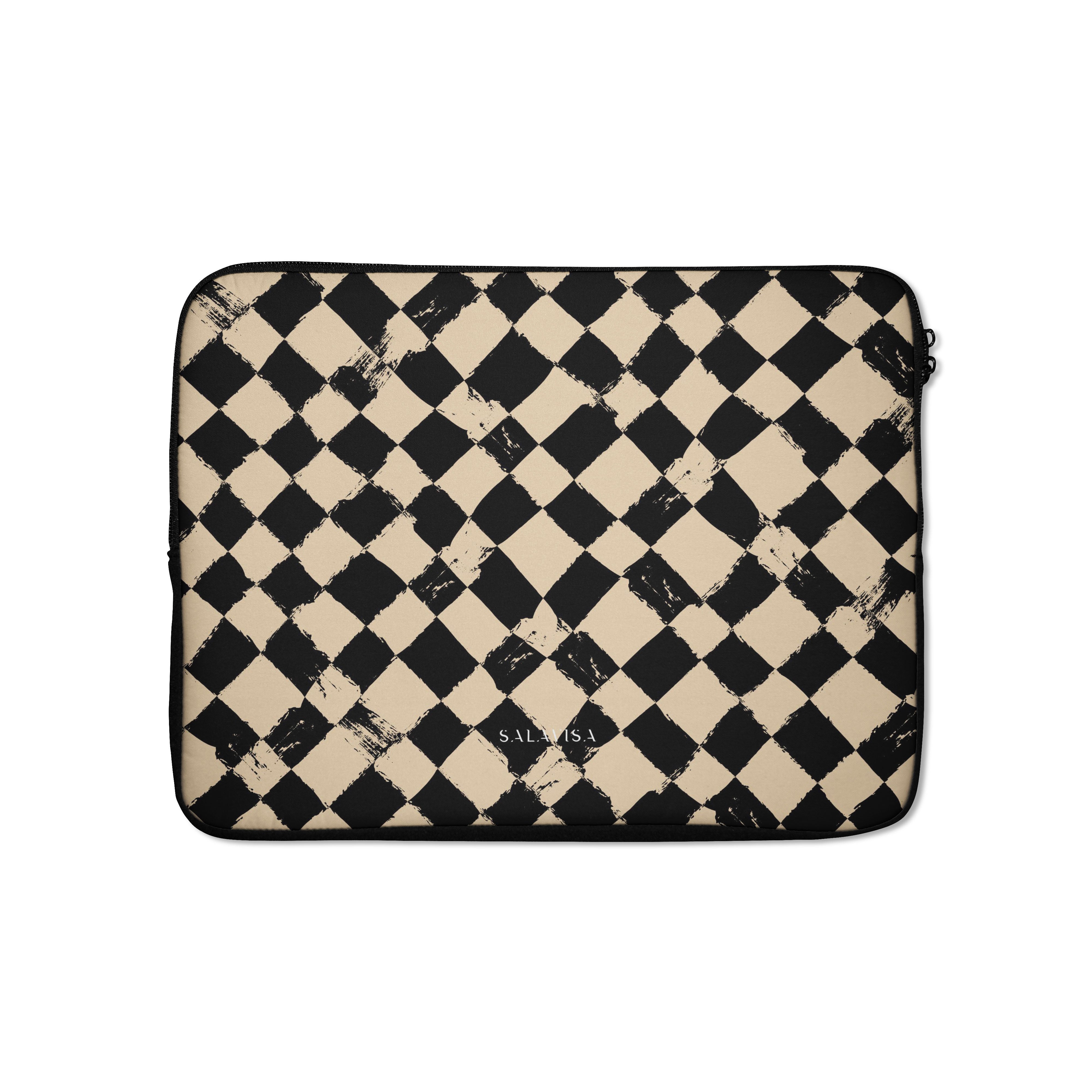 Premium Chess Cross Board Laptop Sleeve - Stylish Protective Case for MacBook, iPad & Notebooks - Perfect for Work, Travel & School Accessories