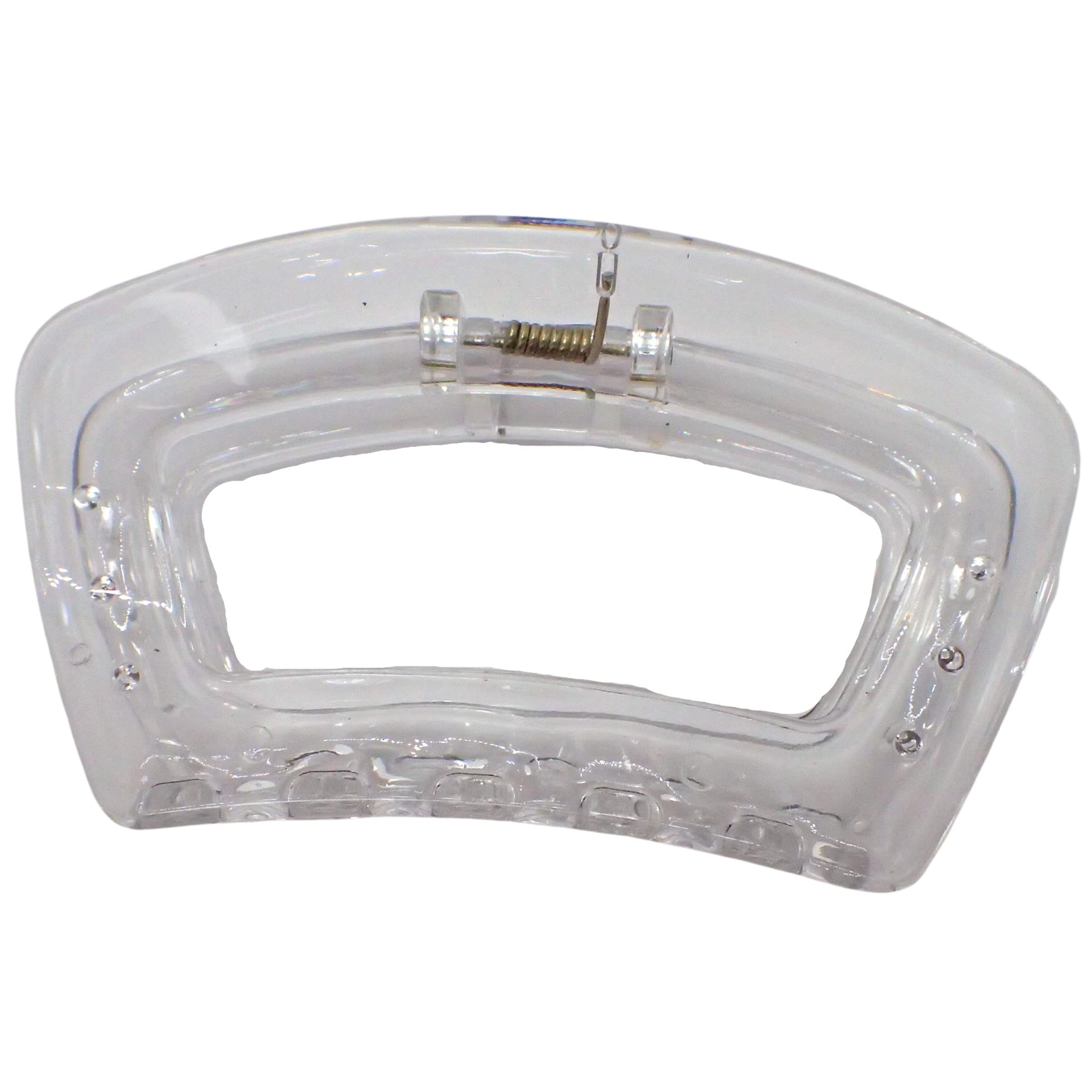 Topkids Large Wedge Hair Claw Clips for Women & Girls - Clear Hair Accessories for Styling, Ponytails & Updos - Perfect for Everyday, Work & Special Occasions