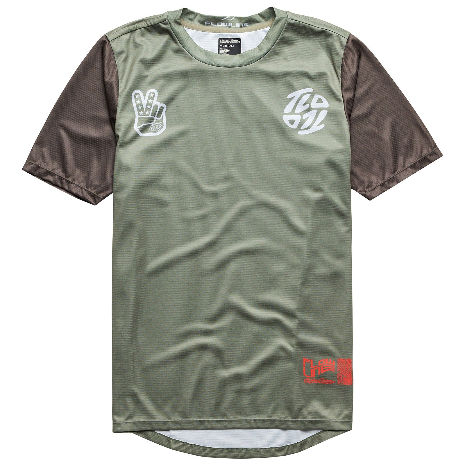 Flowline SS Jersey Flipped Olive - Men's Short Sleeve Athletic Shirt for Running, Gym & Outdoor Sports | Moisture-Wicking & Breathable Performance Top