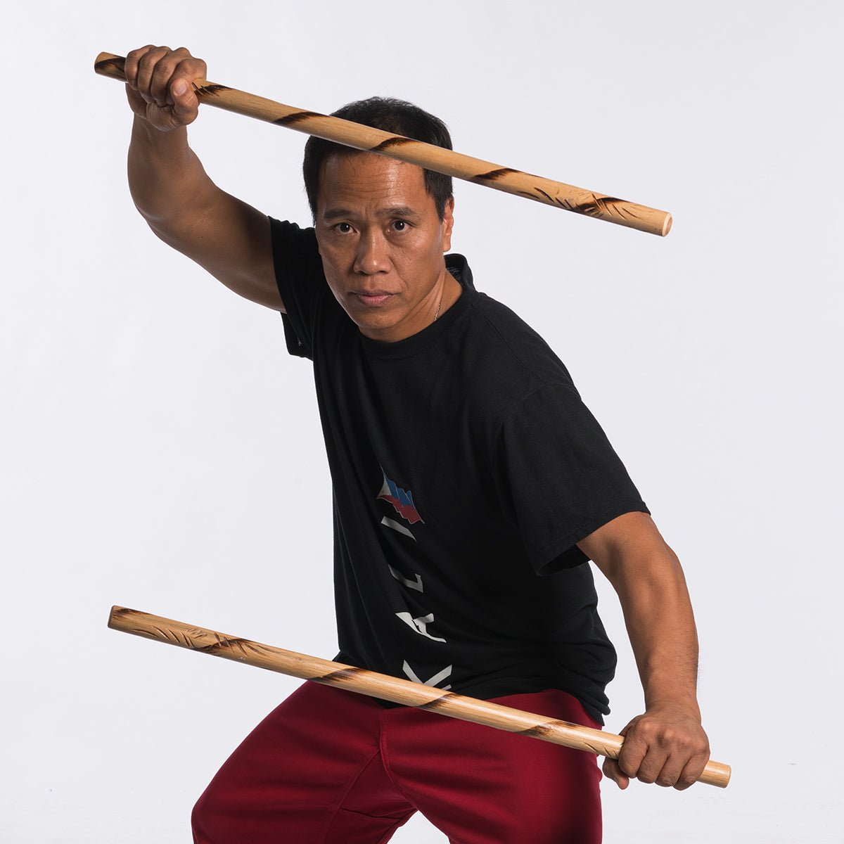 Hand Carved Rattan Escrima Sticks - Traditional Filipino Martial Arts Training Weapon for Self Defense & Combat Practice - Perfect for Kali, Arnis & Eskrima Training