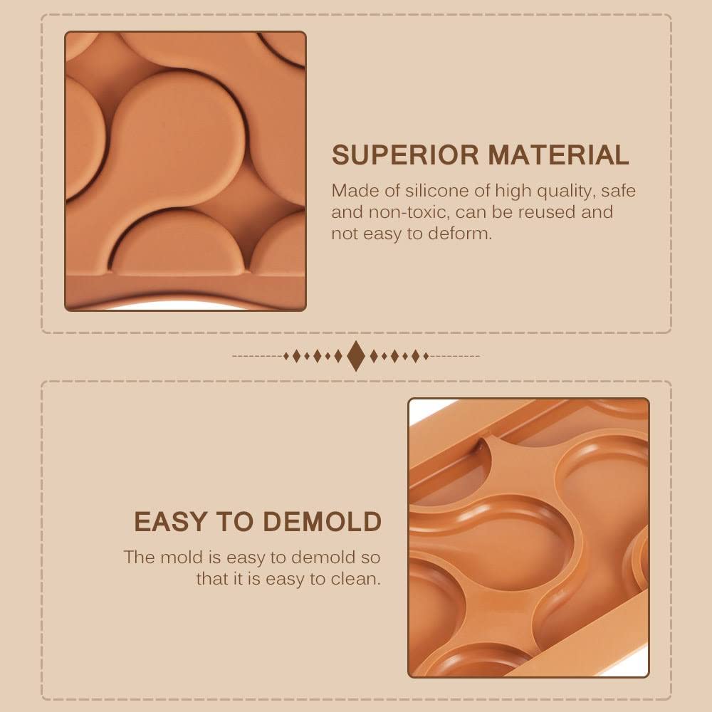 Flow Shape Chocolate Bar Silicone Mold for Baking & Cake Decorating