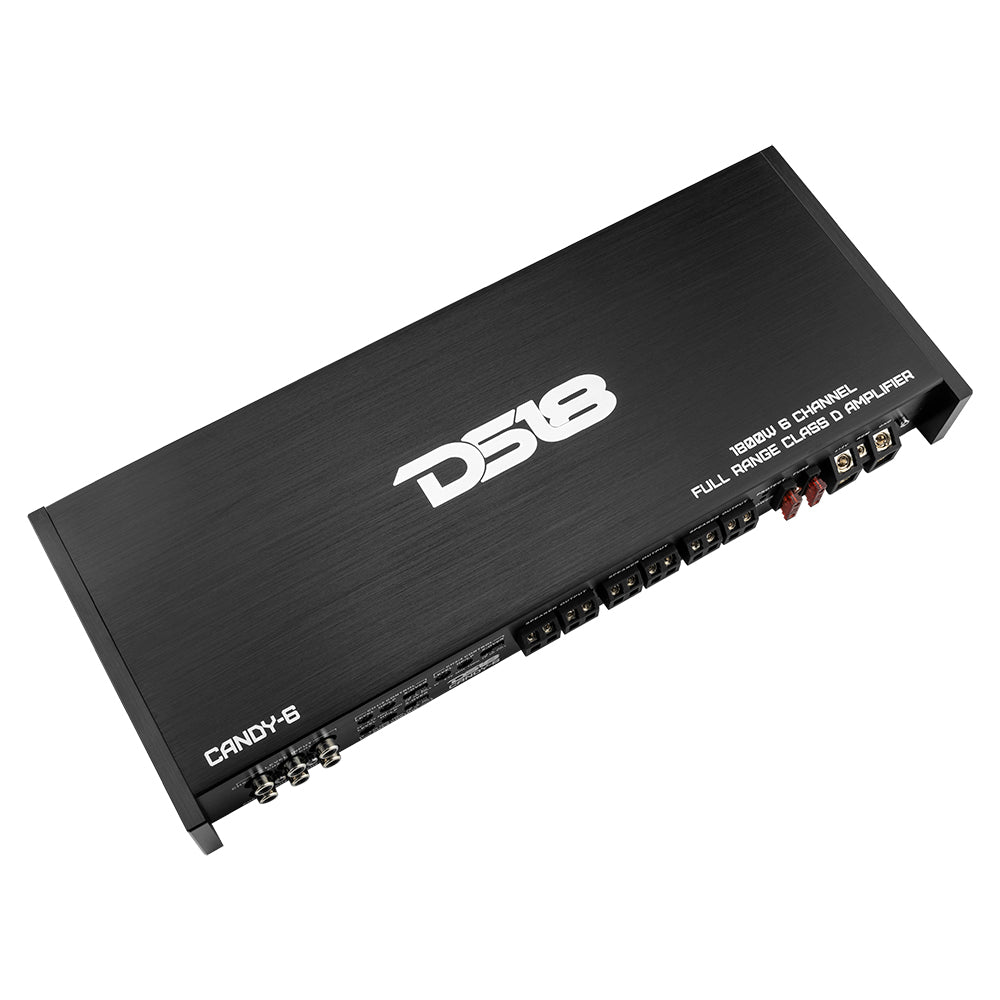 DS18 CANDY 6 Class D 6-Channel Car Amplifier 1800W - High Power Audio for Cars, Trucks & SUVs - Perfect for Bass Boost & Clear Sound on Road Trips