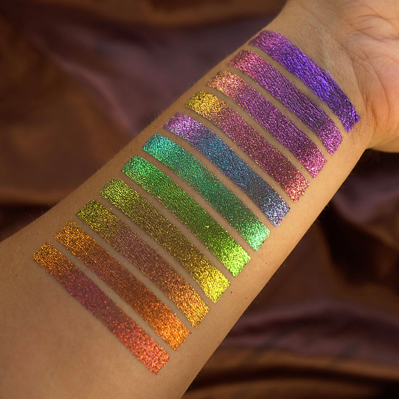 Forge Lite | Multichrome Jewelled Eyeshadow Palette - Long Lasting & Highly Pigmented for Day & Night Makeup Looks