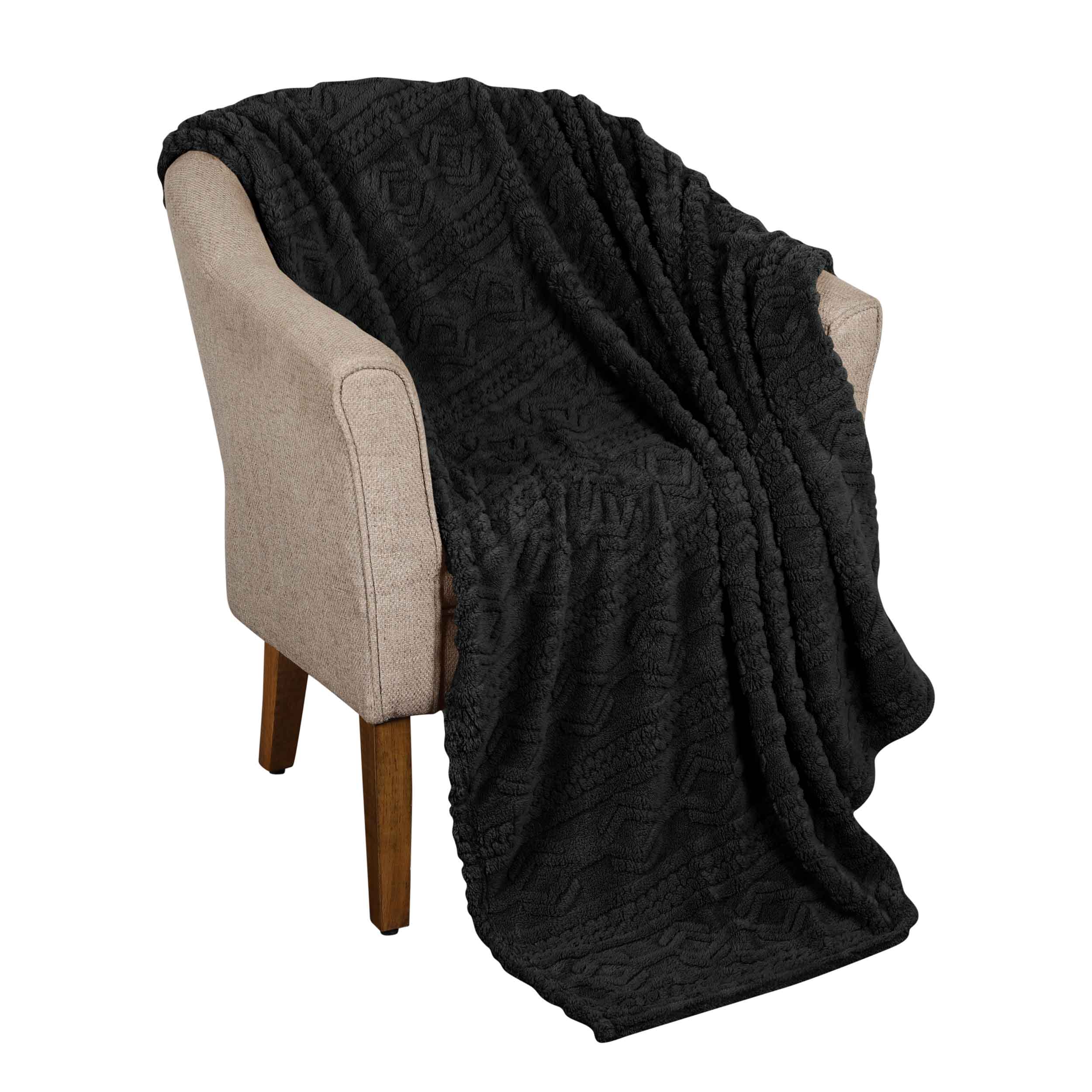 Arctic Boho Jacquard Plush Fleece Blanket - Ultra Soft & Warm Winter Throw for Couch, Bed, Sofa - Perfect for Home Decor, Cozy Nights & Gift Giving