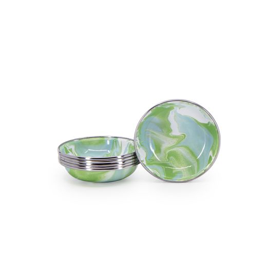 Modern Monet Tasting Dish Set of 6 - 4.25 Inch Porcelain Appetizer Plates for Cheese, Desserts & Tapas - Perfect for Dinner Parties, Wine Tasting & Entertaining