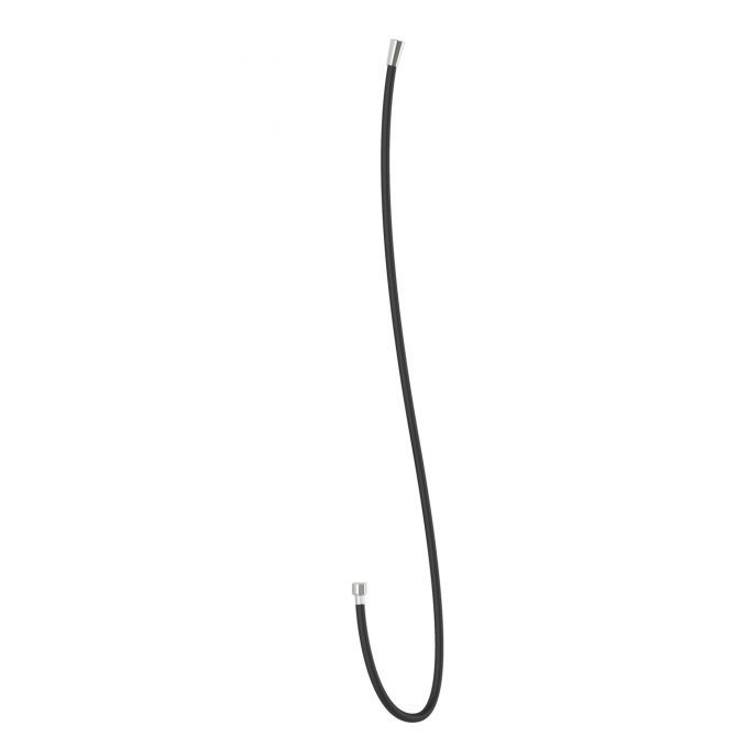 60-Inch Flexible PVC Shower Hose - Black/Chrome (101620) - 150 PSI - Kalia - Perfect for Bathroom Upgrades & RV Shower Replacements