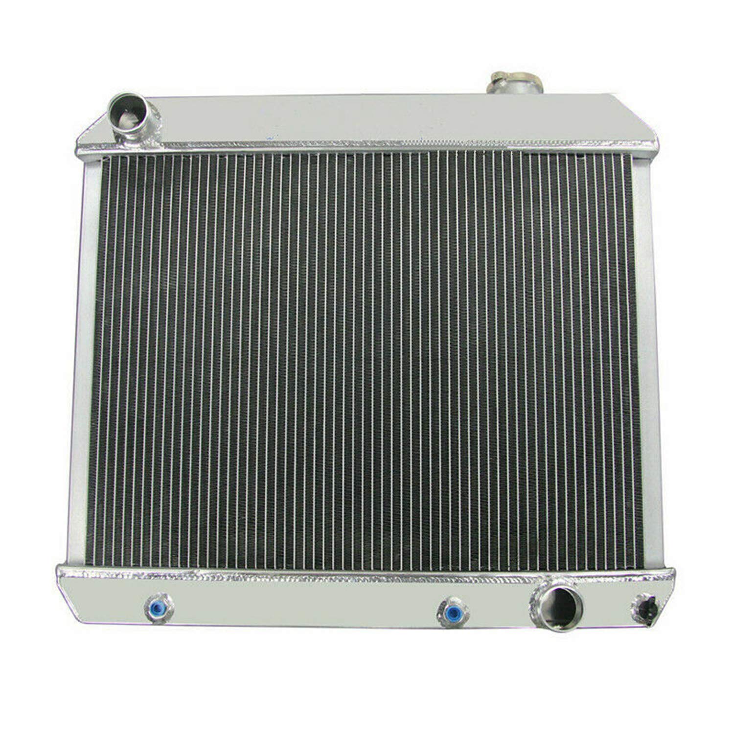 ALLWORKS 4-Row Aluminum Radiator with Shroud, Fan & Relay Kit - Compatible with 1961-1966 Chevy C10 C20 C30 & GM C/K Series Trucks - High Performance Cooling Upgrade for Classic Truck Restoration & Hot Rod Builds