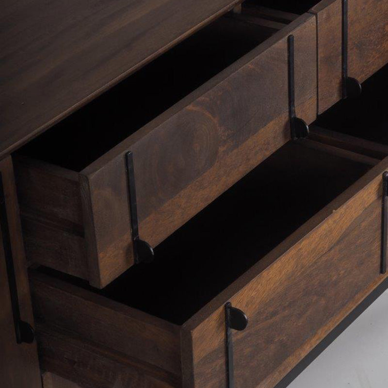 SERINA 170cm Solid Mango Wood Sideboard Buffet Cabinet - Perfect for Dining Room Storage, Kitchen Organization & Living Room Decor