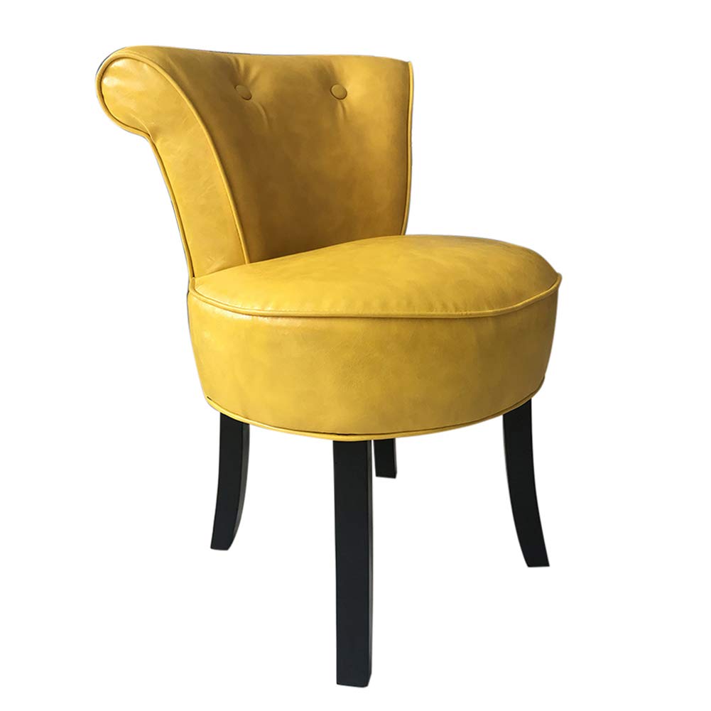 Vanity Benches High Back Fan Back Dressing Chair - European Solid Wood Dining Chair with High Resilience Sponge - Elegant Nail Sofa Chair for Dressing Room, Living Room, Bedroom & Restaurant - Perfect for Makeup, Relaxing, Dining & Home Decor