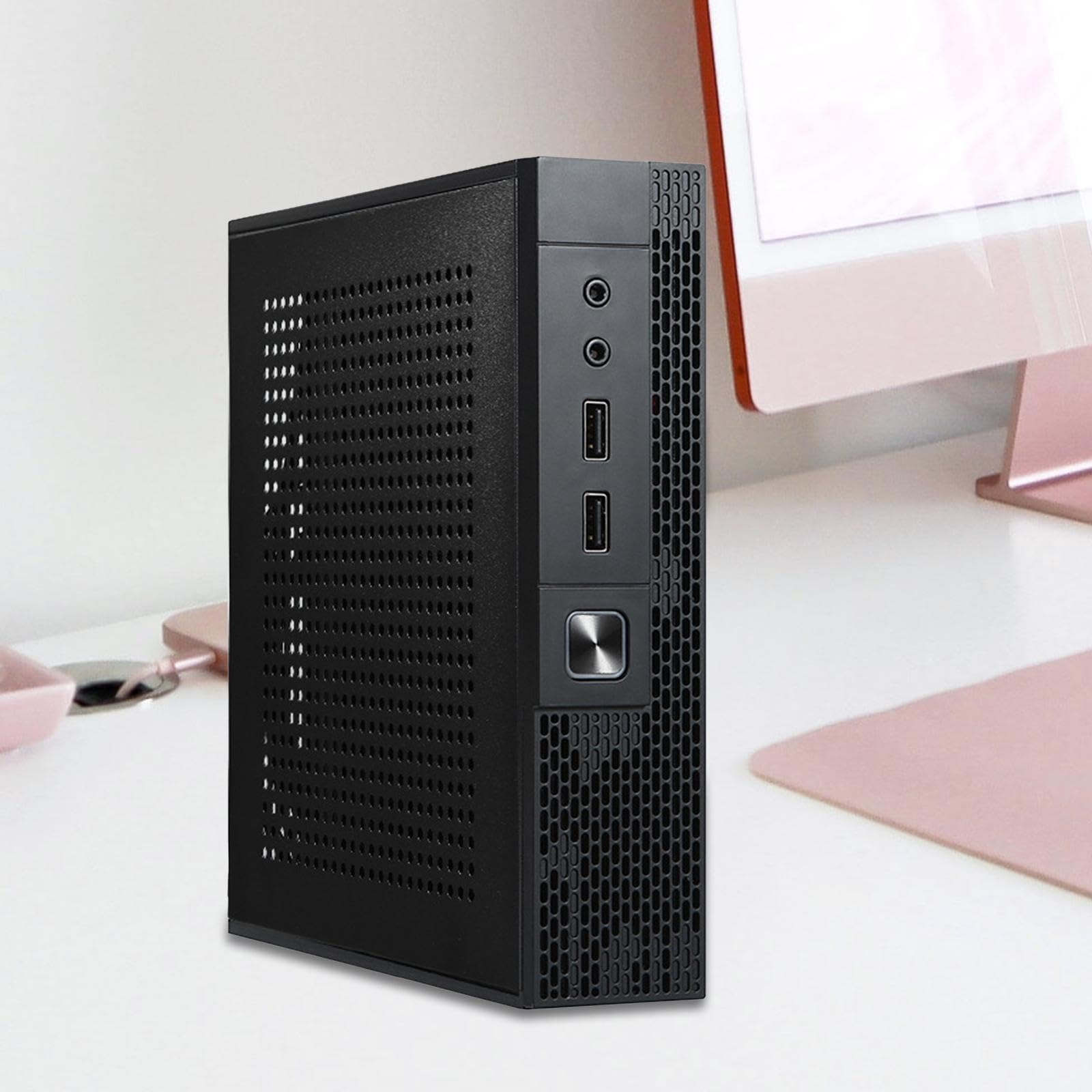 Rackmount Server Chassis - Mini ITX Computer Case with Metal Ventilation Holes for Office & Home Server Setup | Compact PC Enclosure for Networking & Data Storage