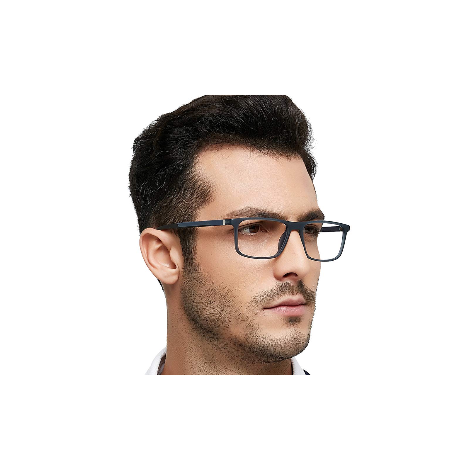 OCCI CHIARI Blue Light Blocking Glasses for Men - Anti Eye Strain Computer Glasses, Gaming & Reading Glasses, UV Protection (Black, Non-Prescription) - Perfect for Office Work, Online Classes & Nighttime Screen Use