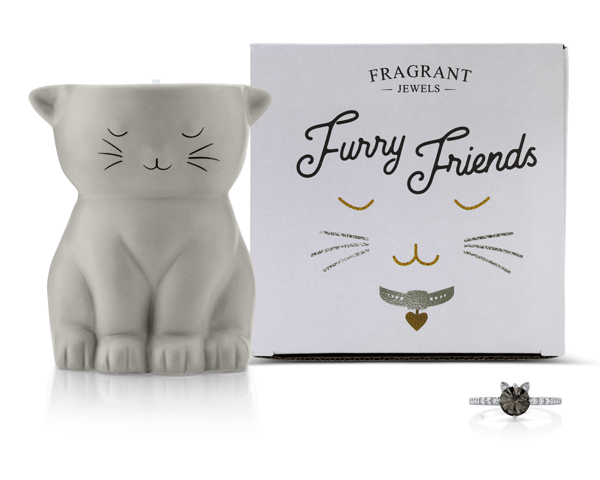 Smoky Furry Friends Collection Jewel Candle - Handmade Scented Soy Wax Candle with Hidden Jewelry, Perfect for Home Decor, Gifts & Relaxation