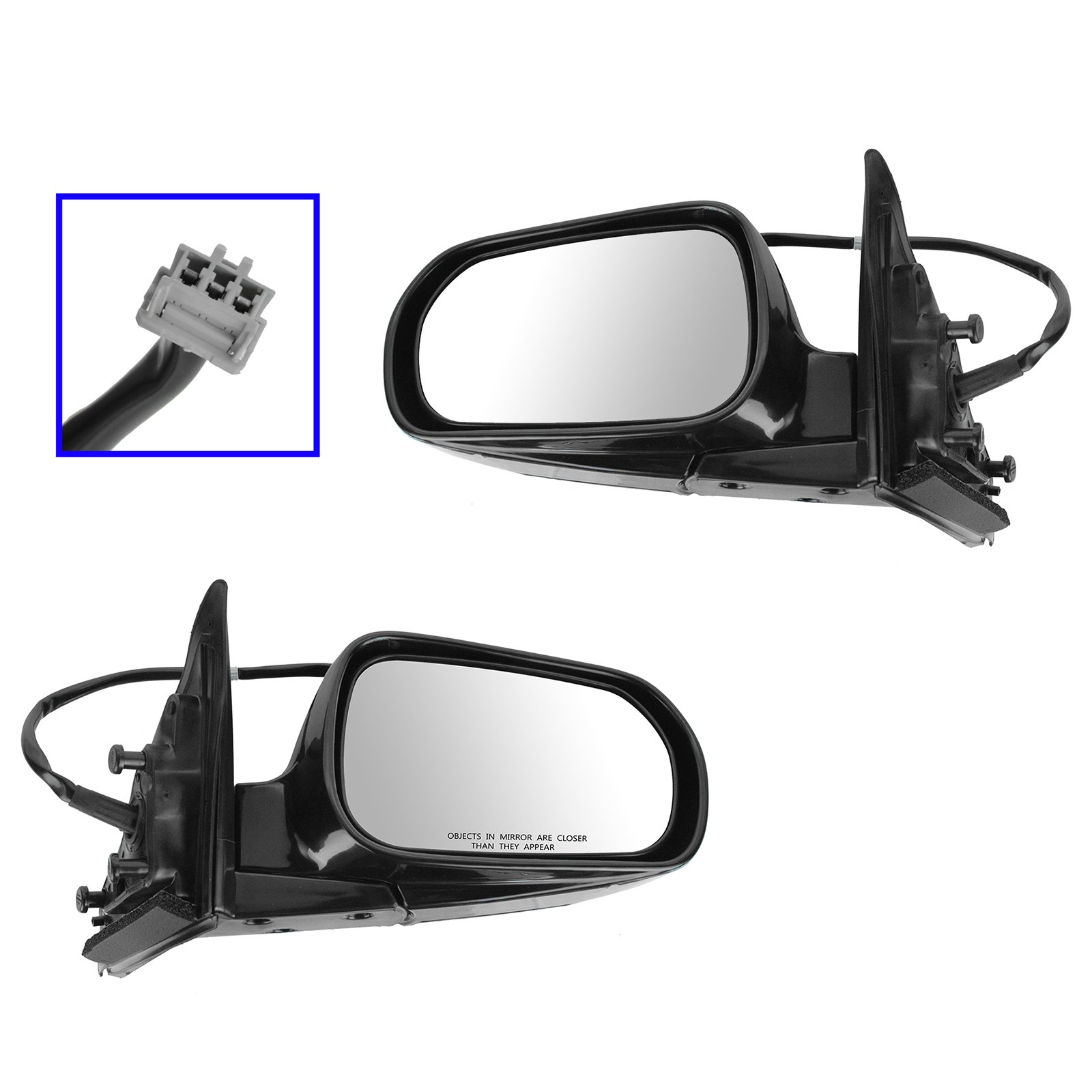 Power Folding Side View Mirrors Replacement Pair for 1999-2002 Honda Accord 4-Door Sedan - Easy Installation & Enhanced Visibility for Safe Driving