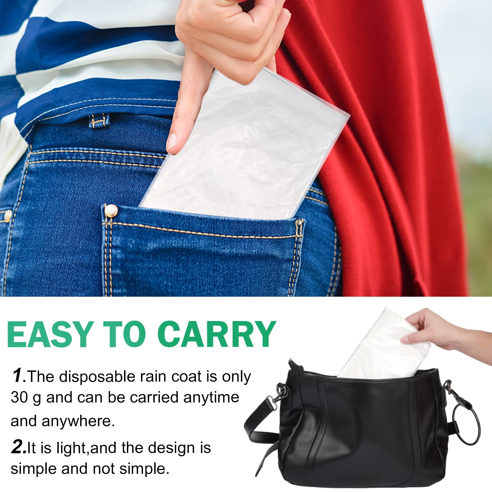 Wesiti 300 Pack Disposable Rain Ponchos with Hood - Waterproof Emergency Rain Gear for Adults, Men & Women - Perfect for Travel, Camping, Hiking, Outdoor Events & Sports Activities