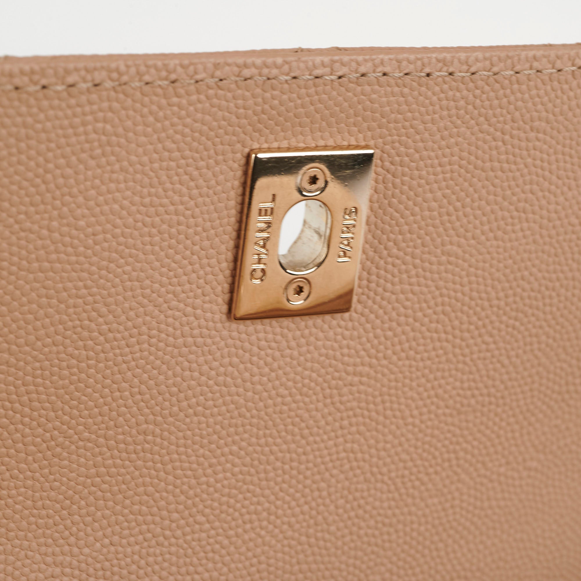 Chanel Business Affinity Beige Leather Medium Flap Bag - Luxury Designer Handbag for Women, Perfect for Office, Travel & Everyday Use
